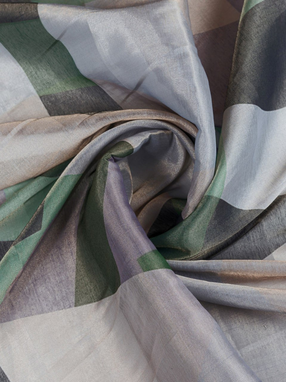 Grey Abstract Printed Erode Anmol Silk Saree