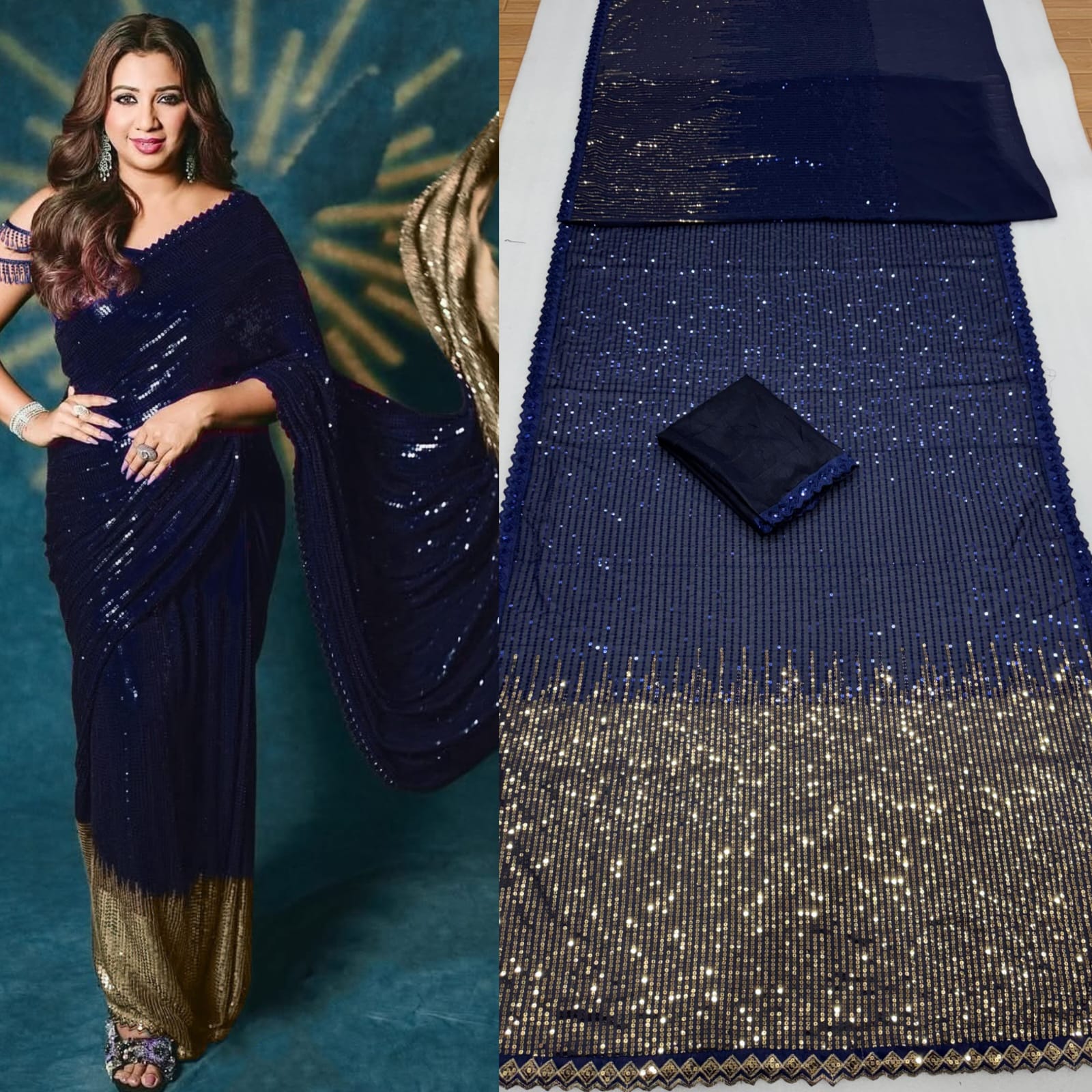Bollywood Blockbuster Sequins Saree Special Edition Launch