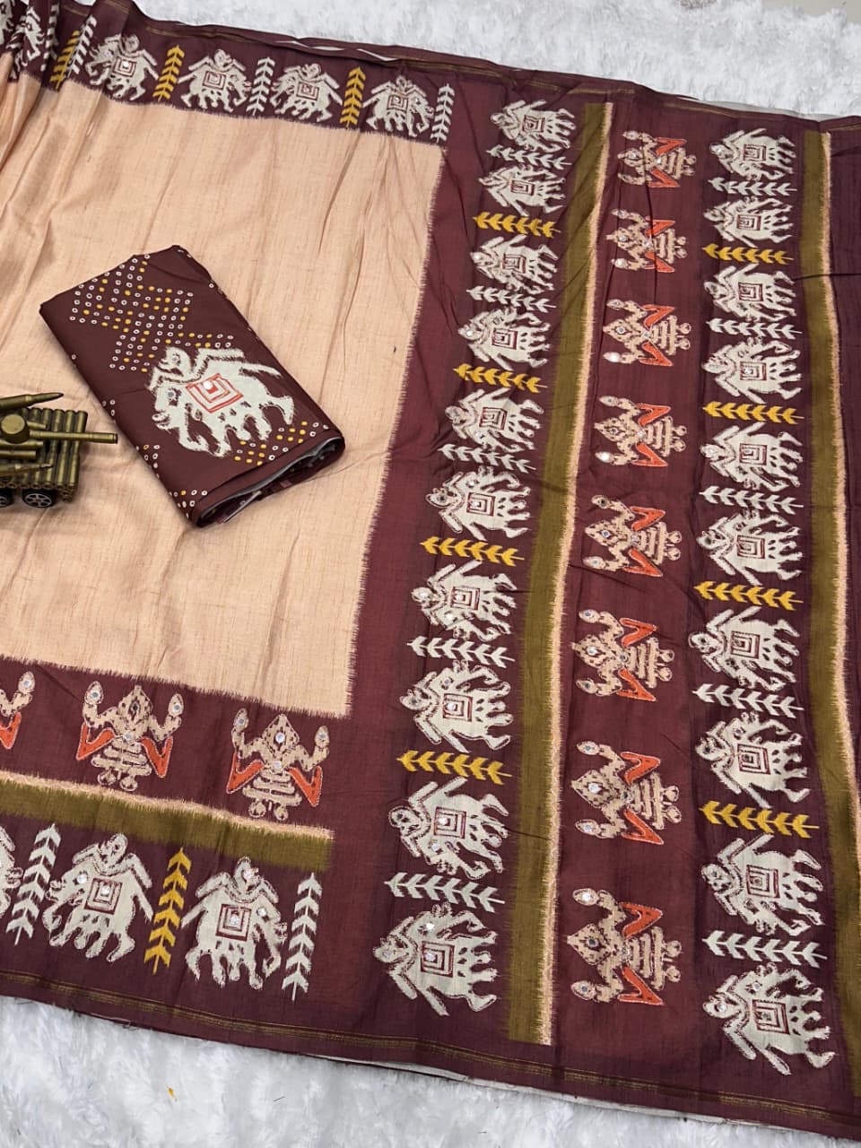 Festive Elegance Tusser Cotton Silk Saree