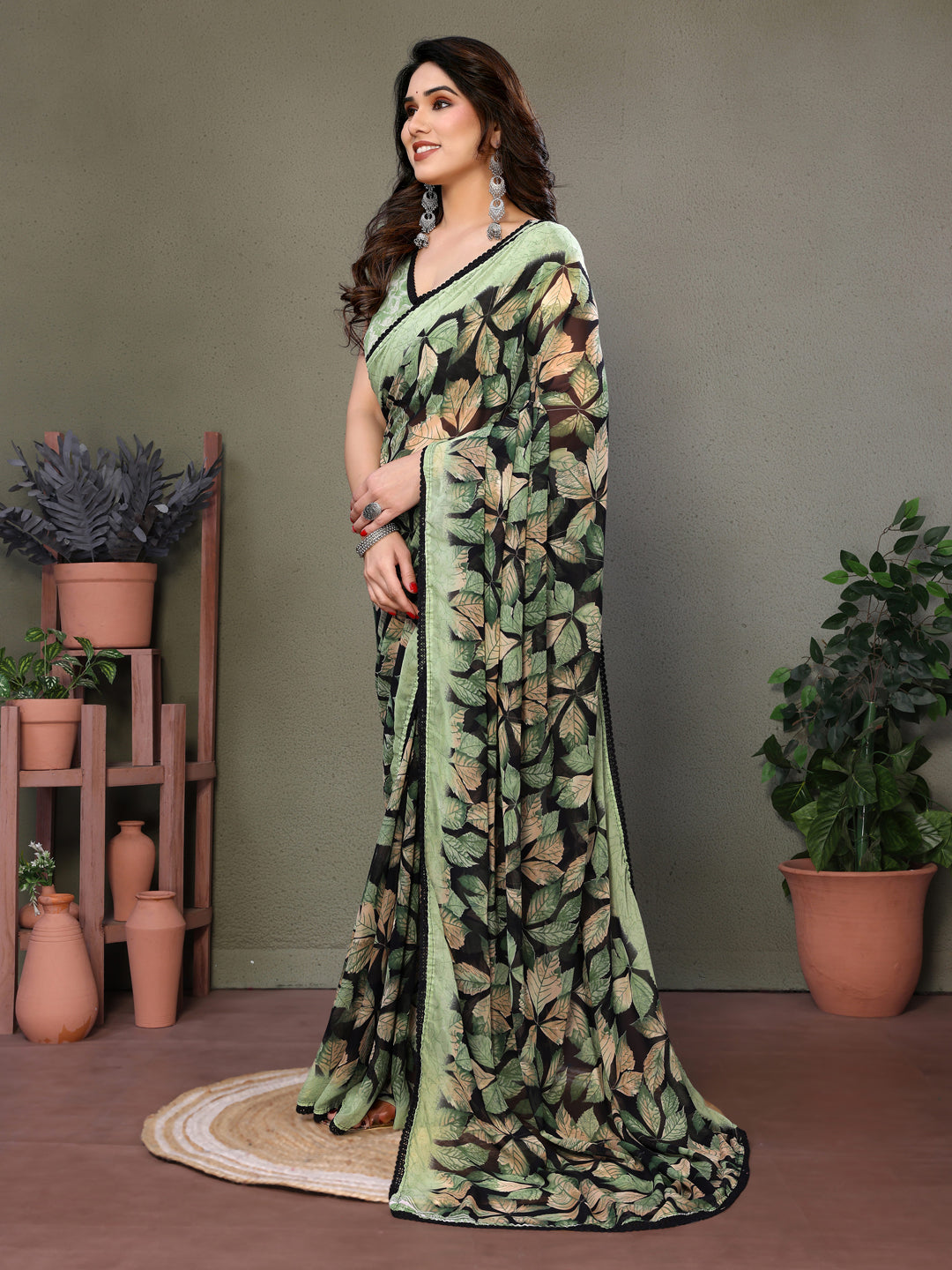 Smooth Chiffon Saree with Blouse