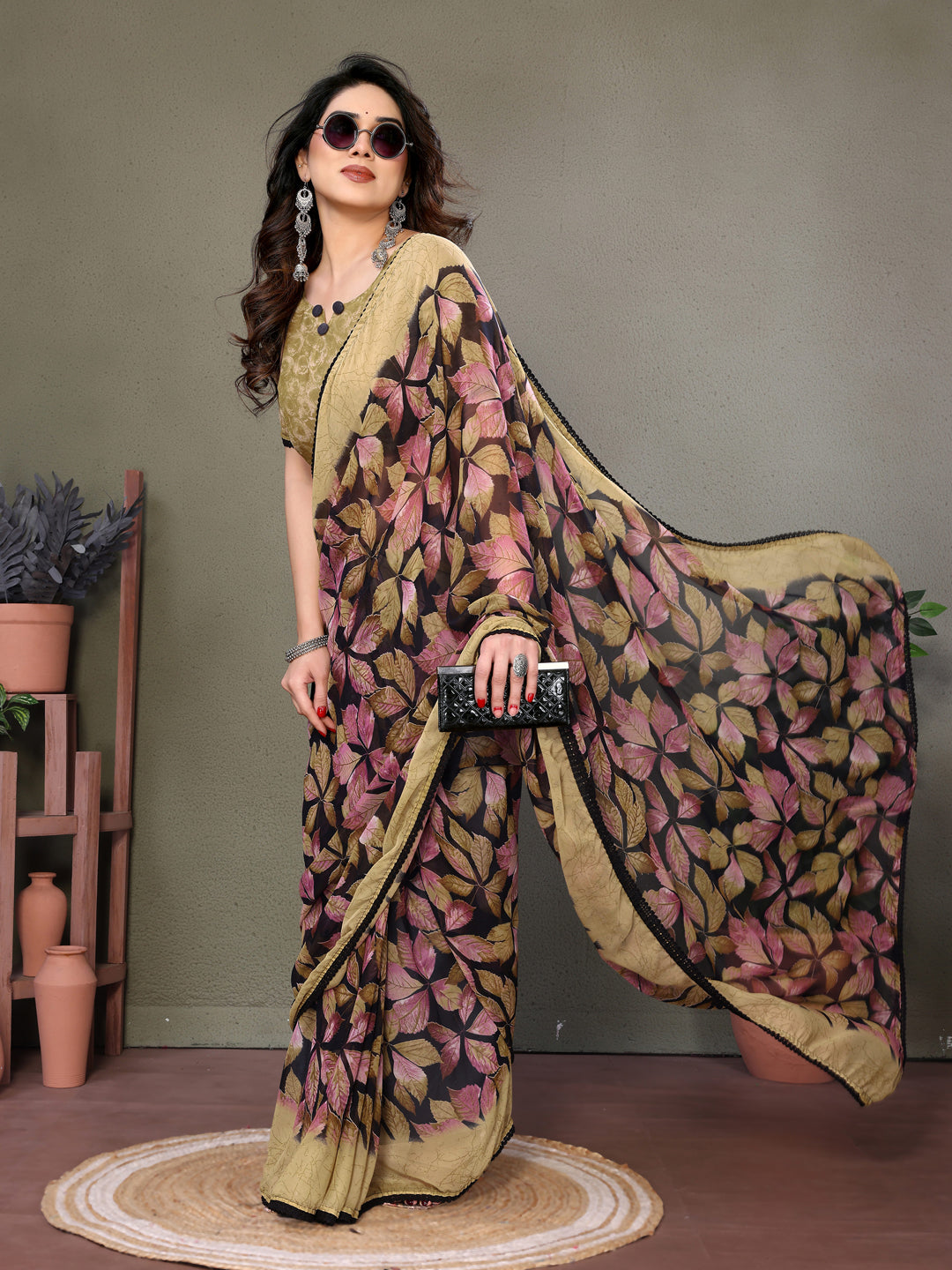 Smooth Chiffon Saree with Blouse