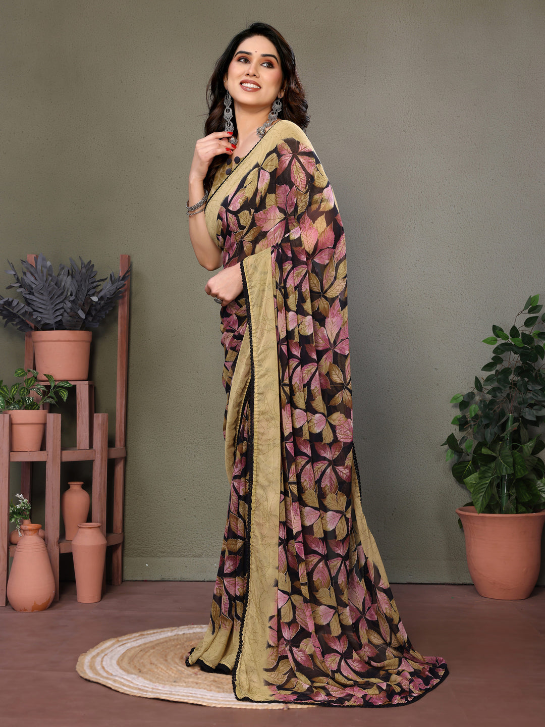 Smooth Chiffon Saree with Blouse
