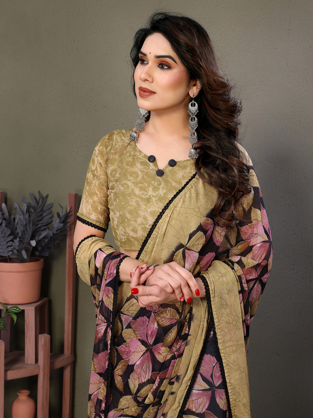 Smooth Chiffon Saree with Blouse