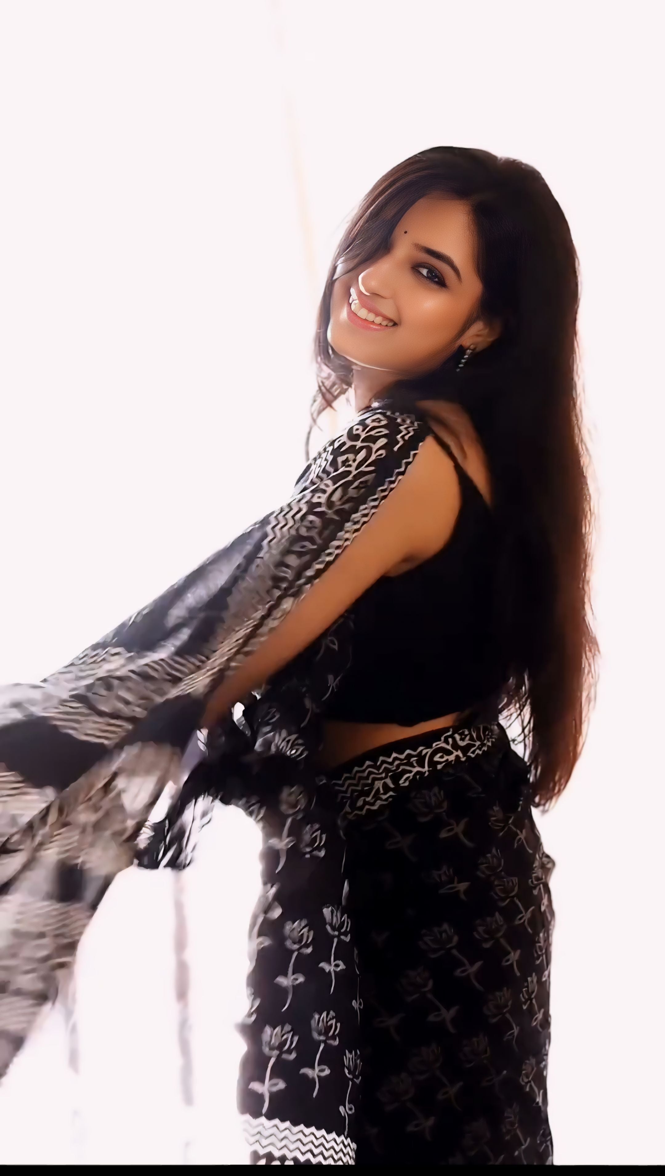 Stylish Black Ready To Wear Cotton Saree with Weaving Design