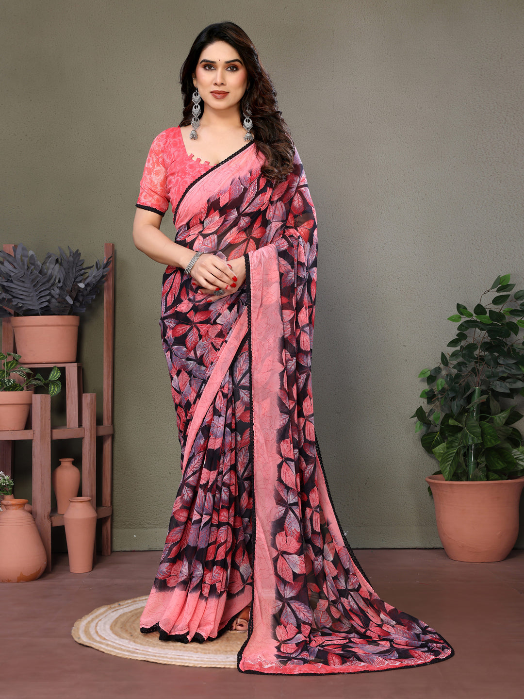 Smooth Chiffon Saree with Blouse