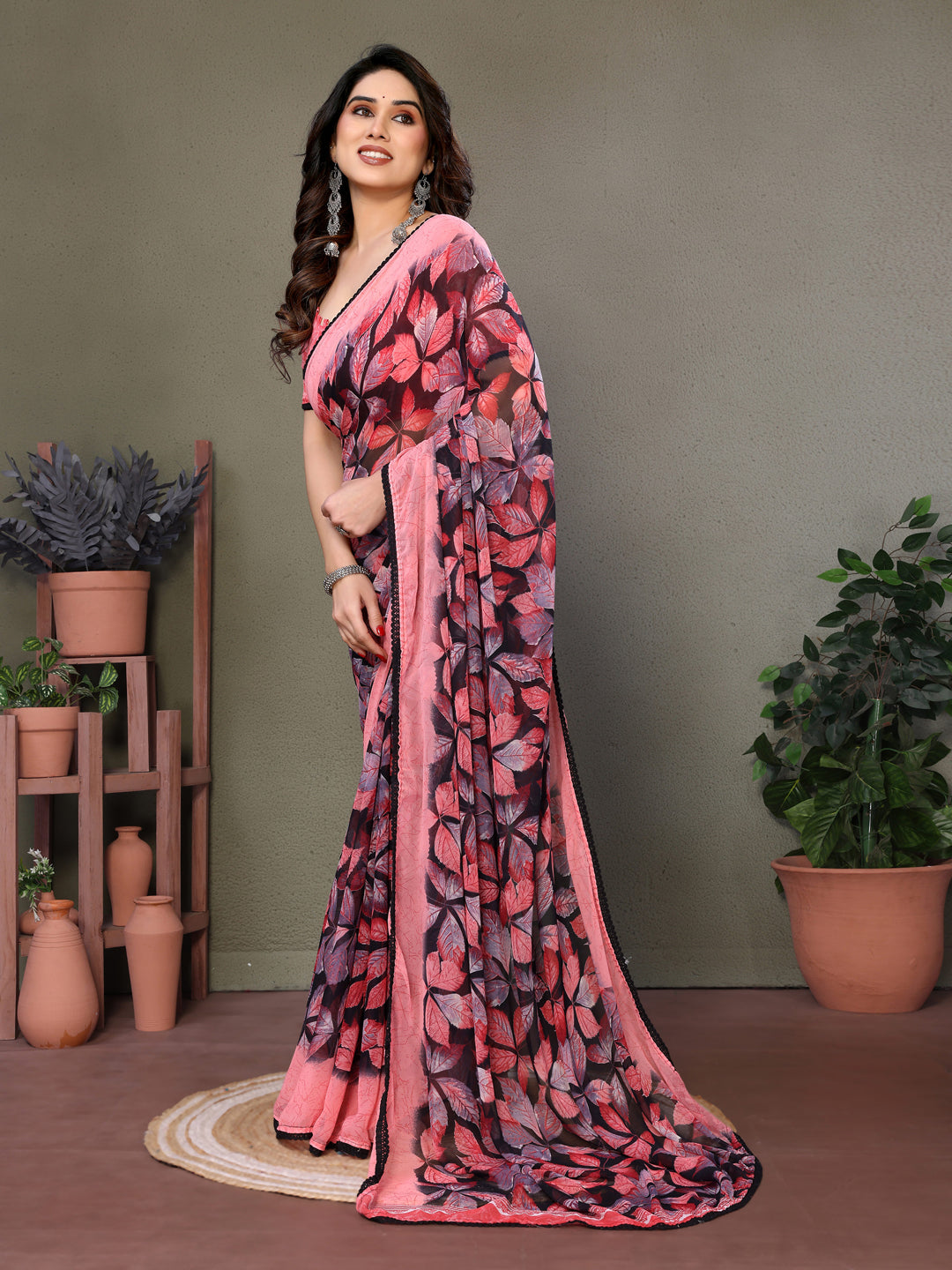 Smooth Chiffon Saree with Blouse