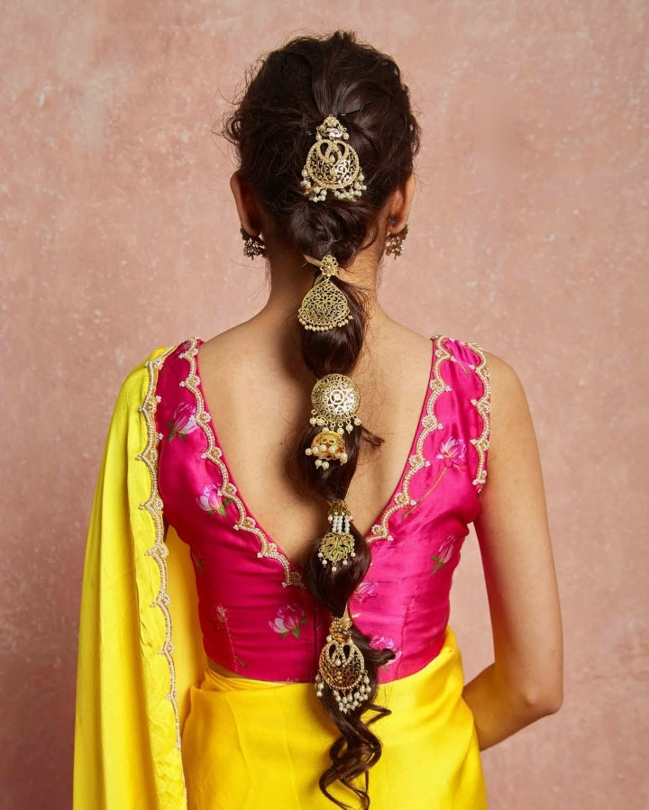 Multicolor Organza Silk Ready-to-Wear Saree with Handwork