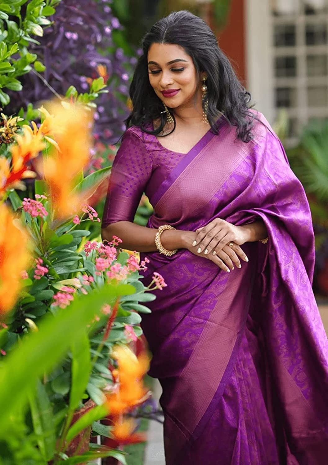 Banarasi Soft Silk Jacquard Zari Woven Saree