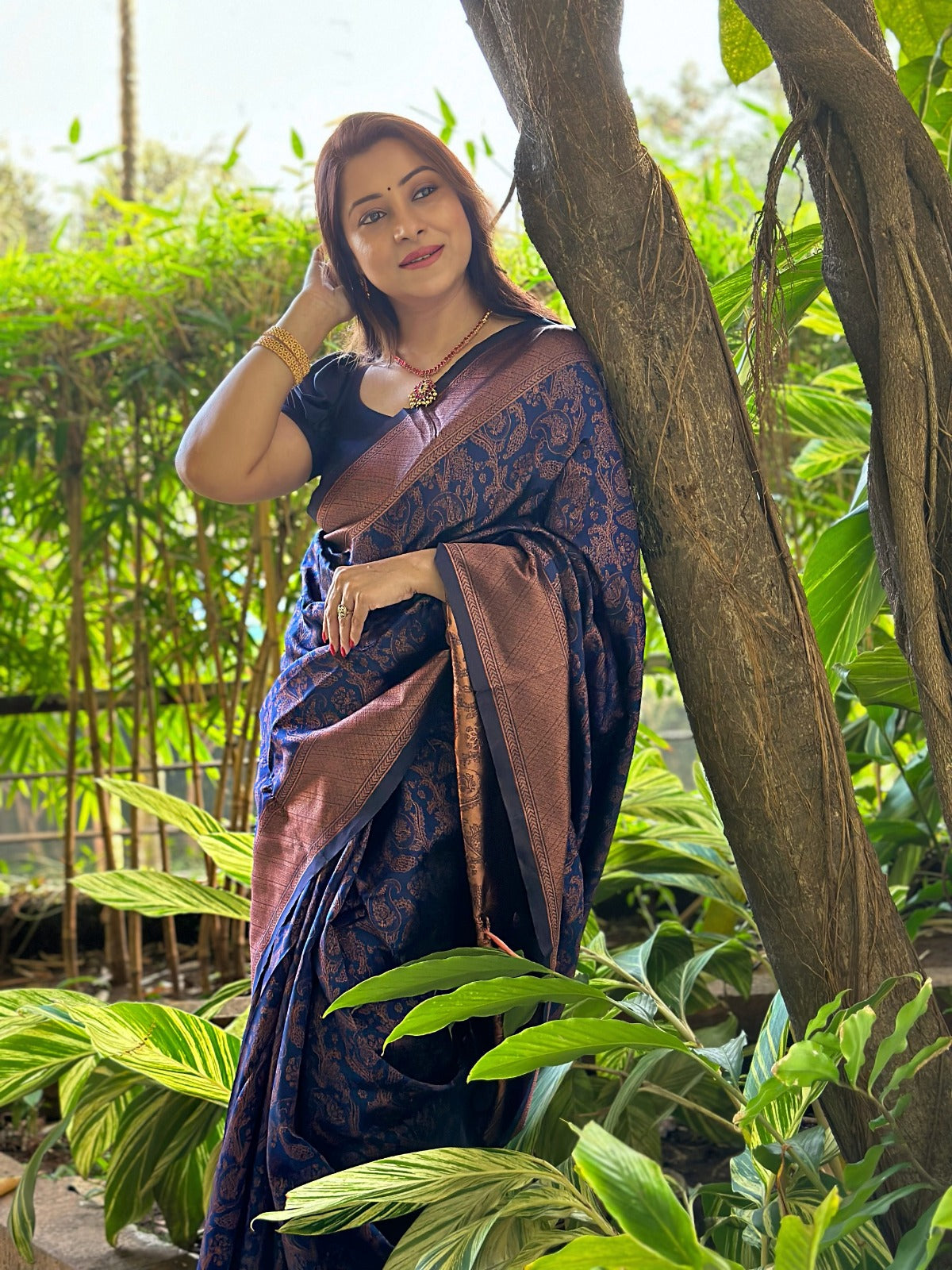 Banarasi Soft Silk Jacquard Zari Woven Saree