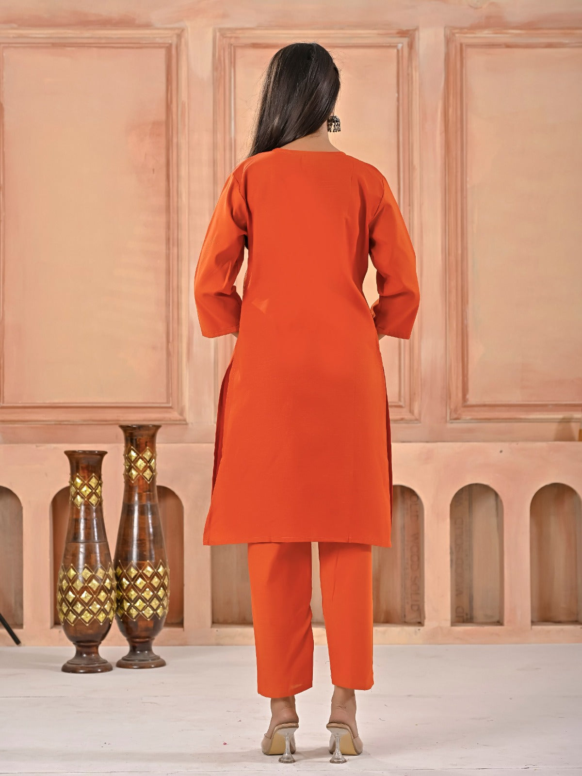 Cotton Blend Kurti Pant Set