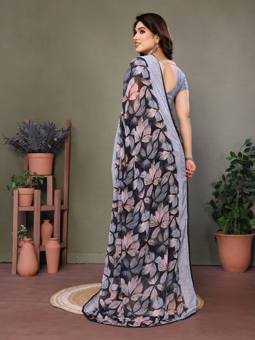Smooth Chiffon Saree with Blouse