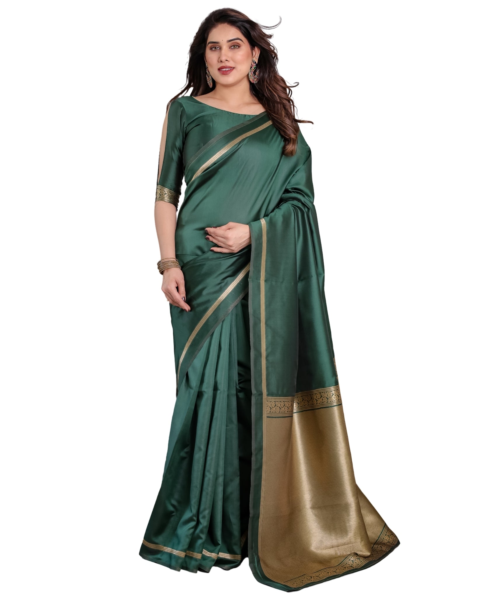 Soft Lichi Silk Zari Woven Festive Saree