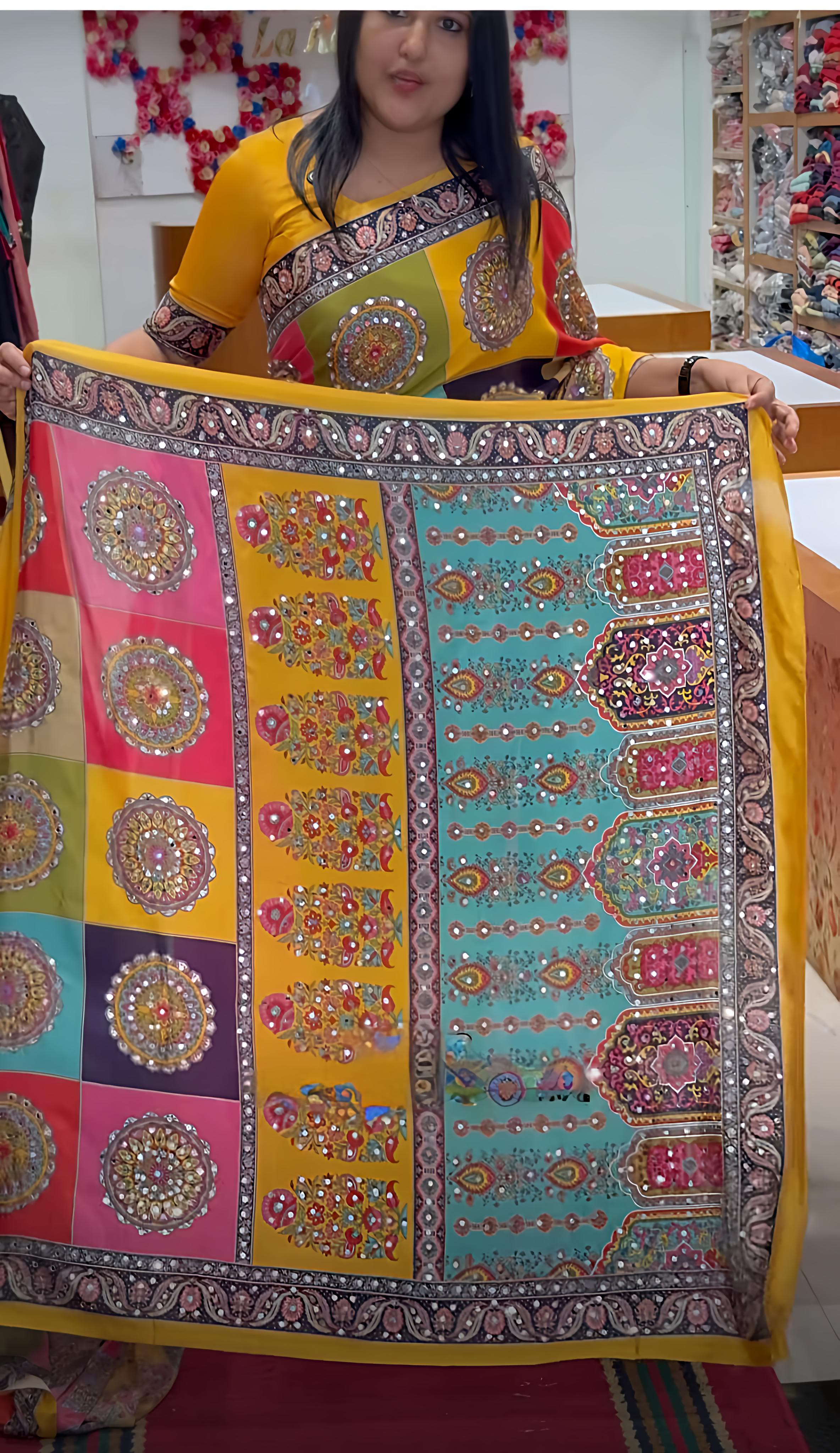 New Arrival Marshmellow Georgette Saree
