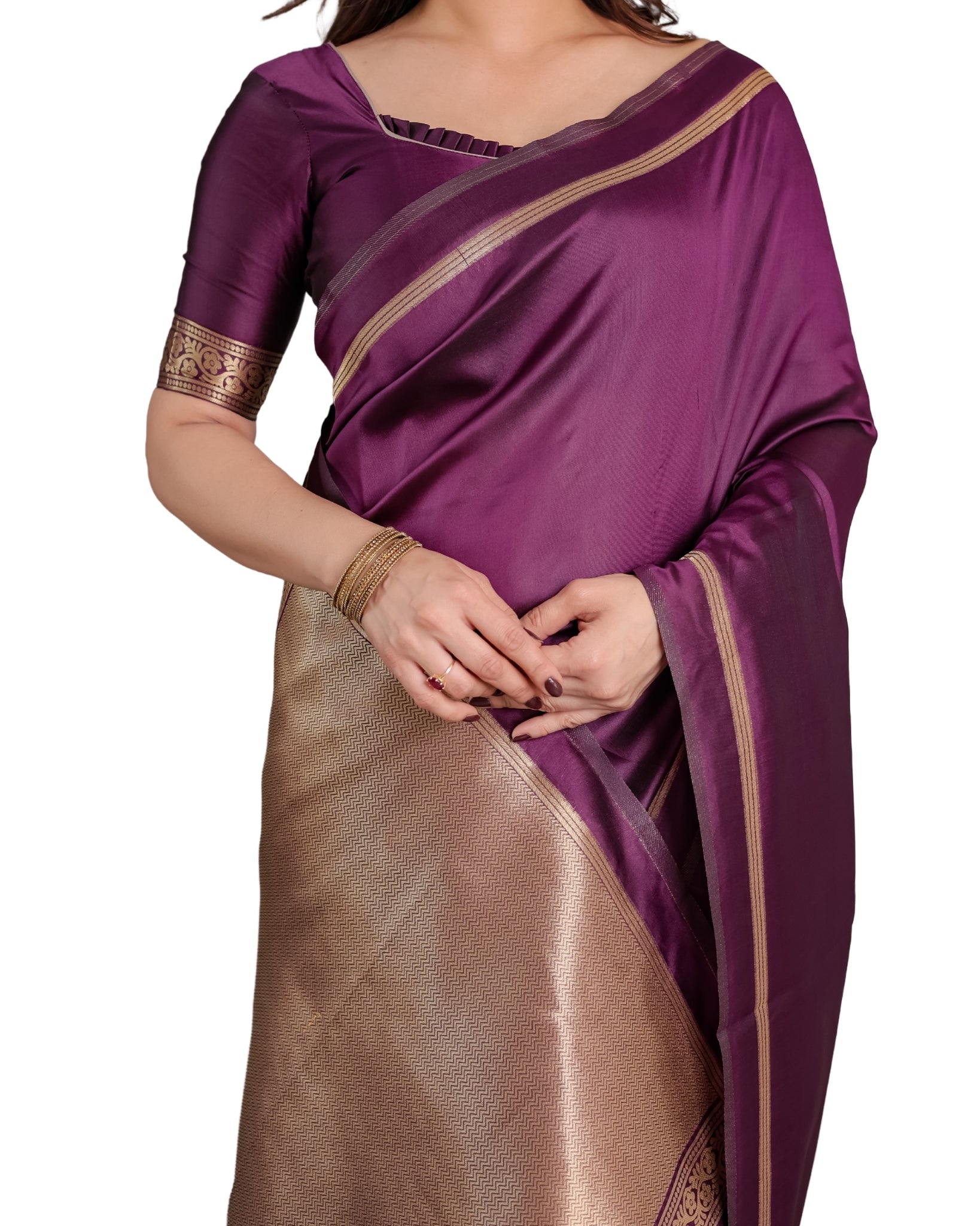 Soft Lichi Silk Zari Woven Festive Saree – Royal Colour Collection