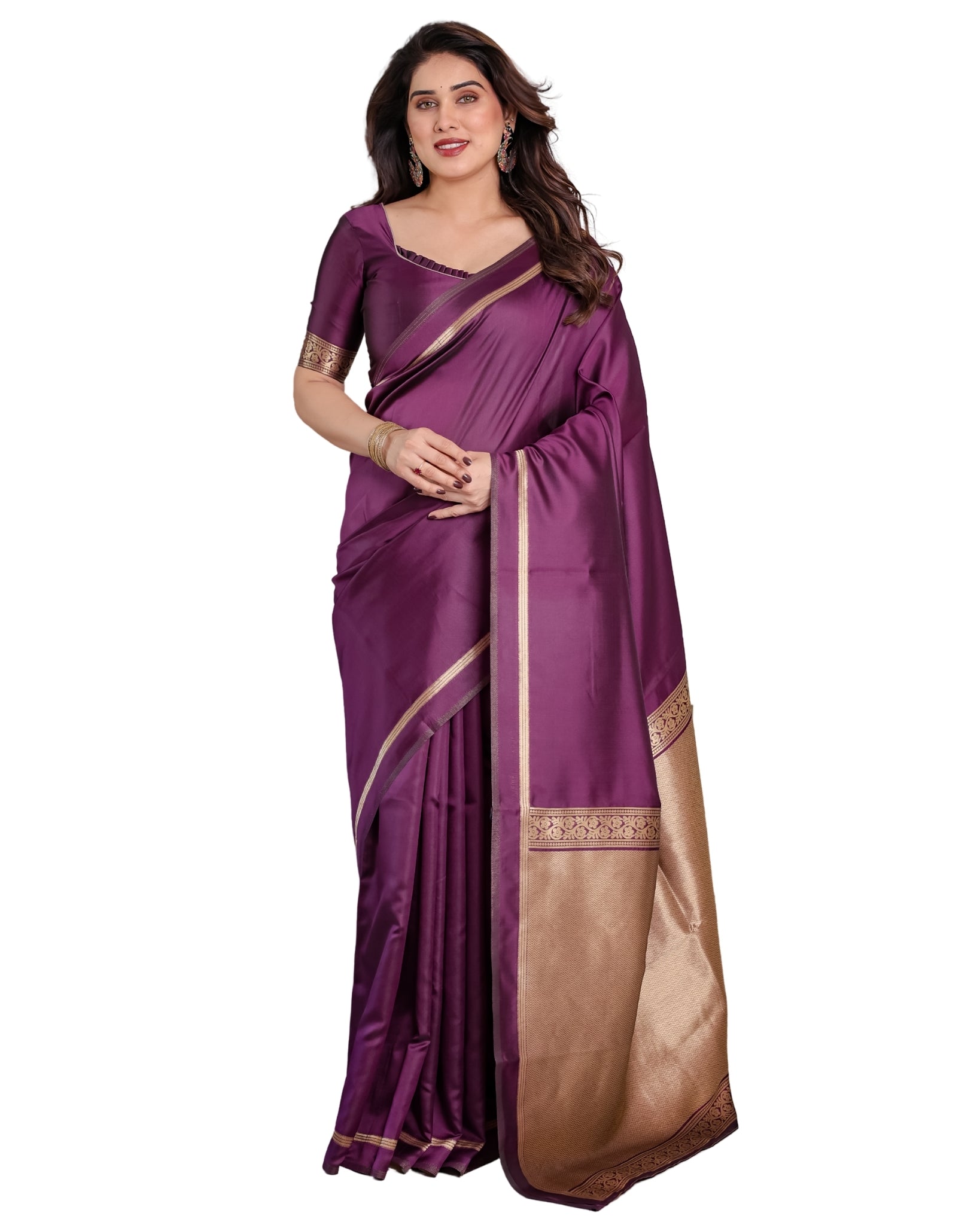 Soft Lichi Silk Zari Woven Festive Saree – Royal Colour Collection