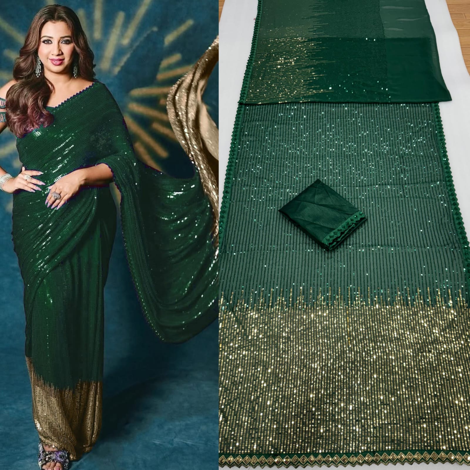 Bollywood Blockbuster Sequins Saree Special Edition Launch