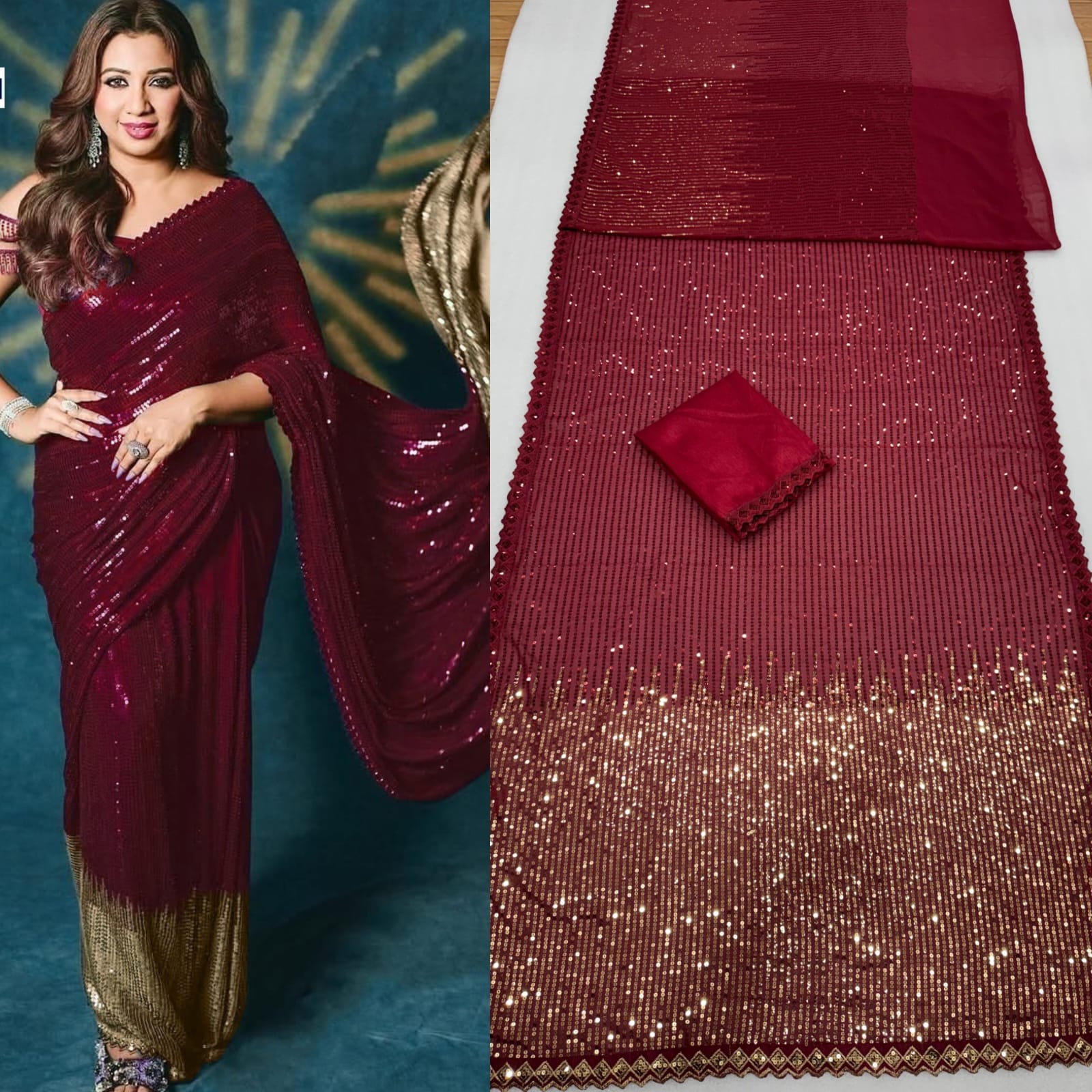 Bollywood Blockbuster Sequins Saree Special Edition Launch