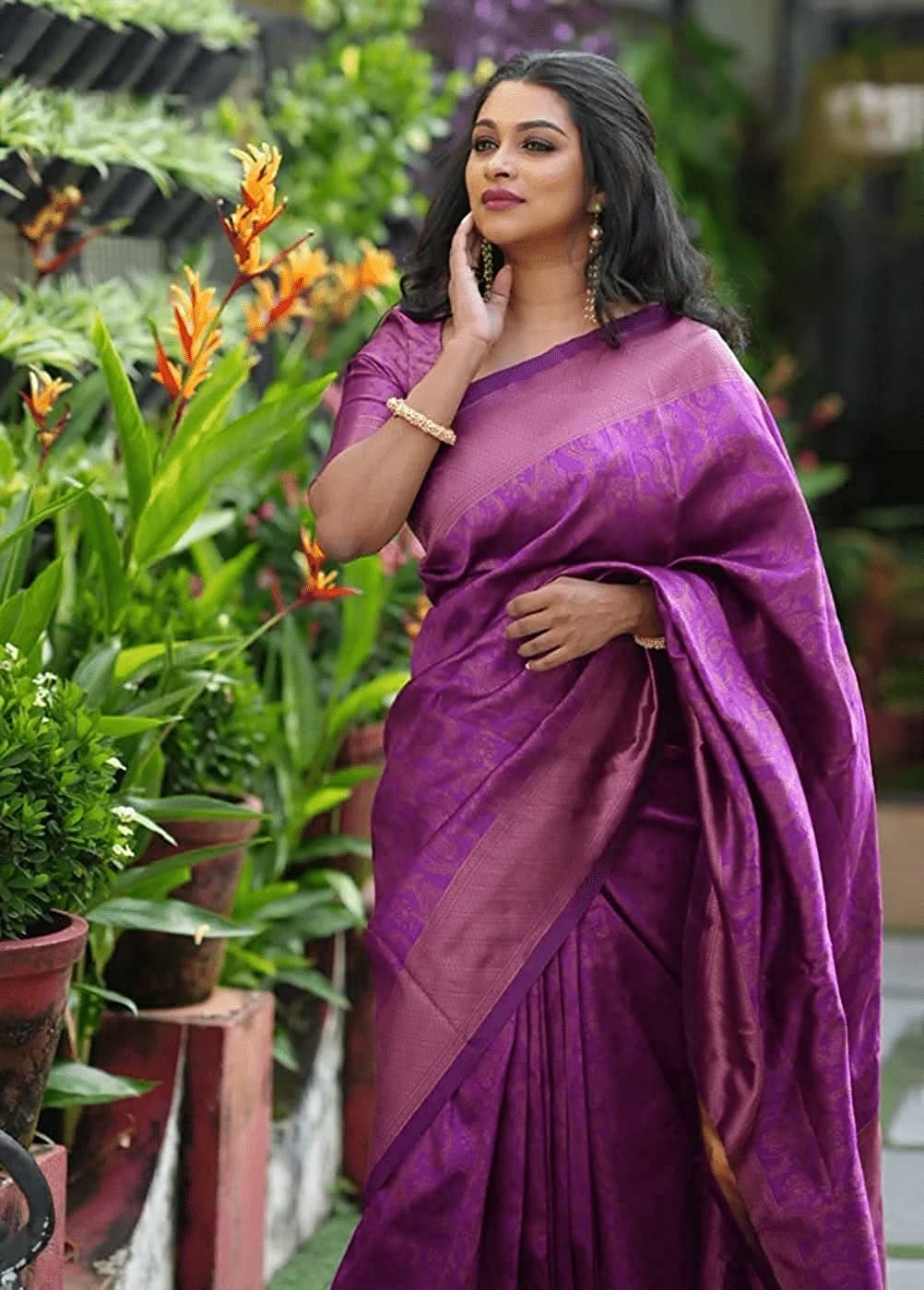 Banarasi Soft Silk Jacquard Zari Woven Saree