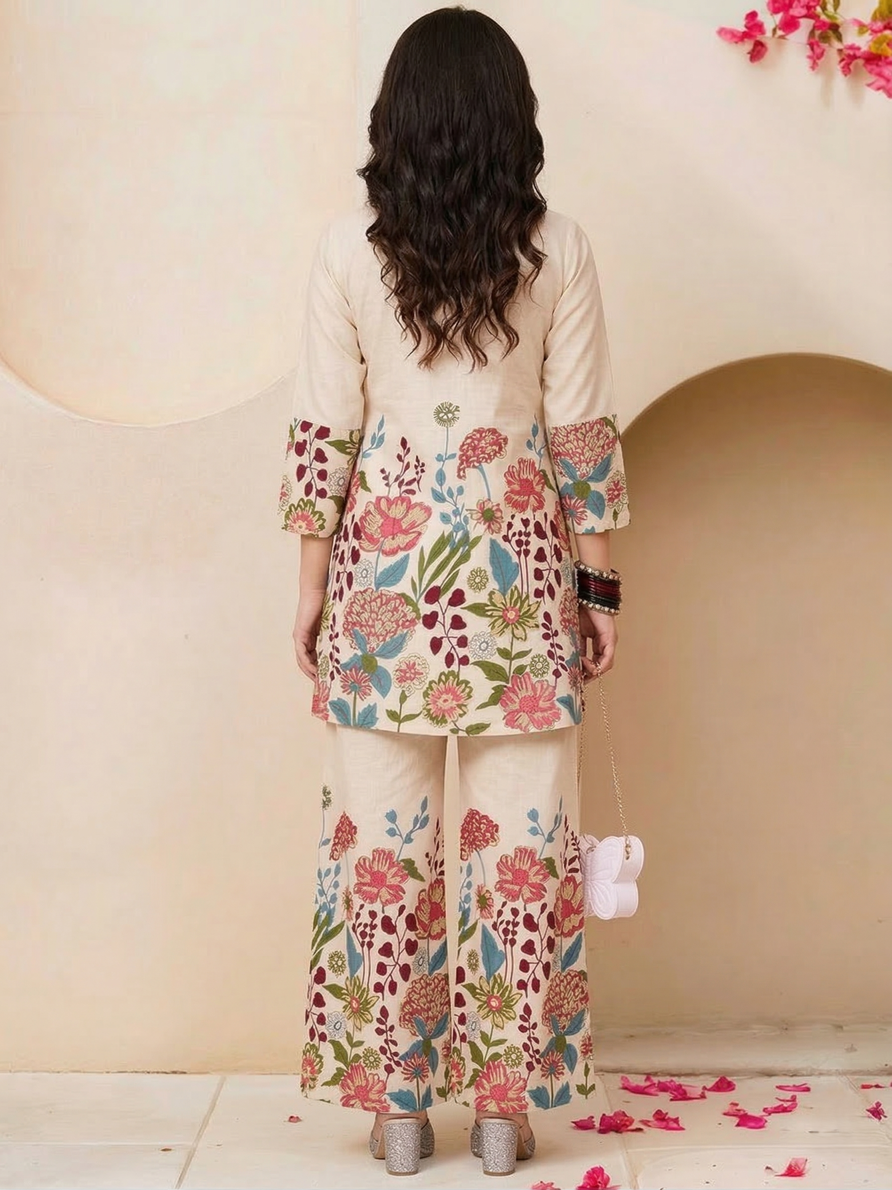 Khadi Cotton Stylish Kurti Pant Set
