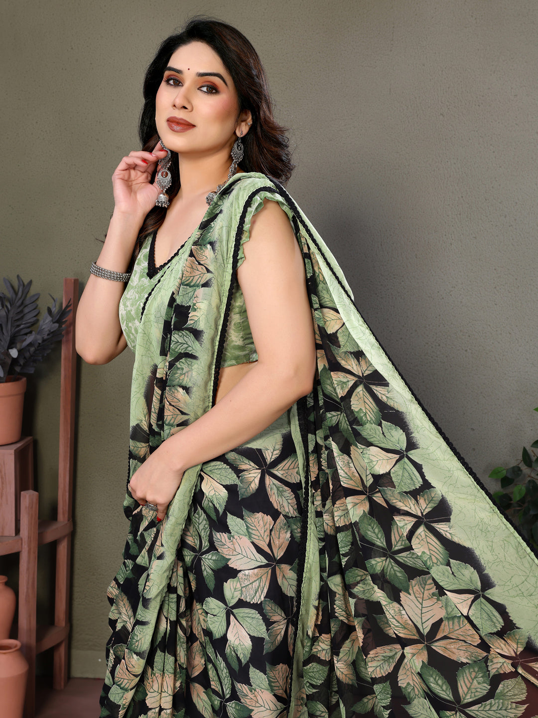 Smooth Chiffon Saree with Blouse