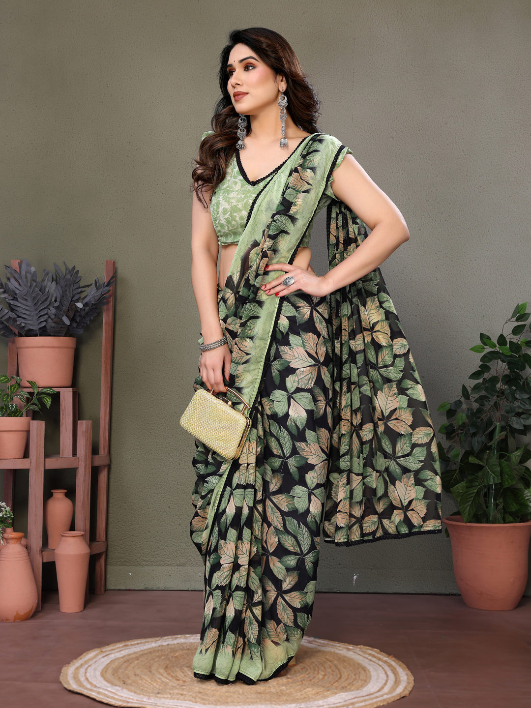 Smooth Chiffon Saree with Blouse