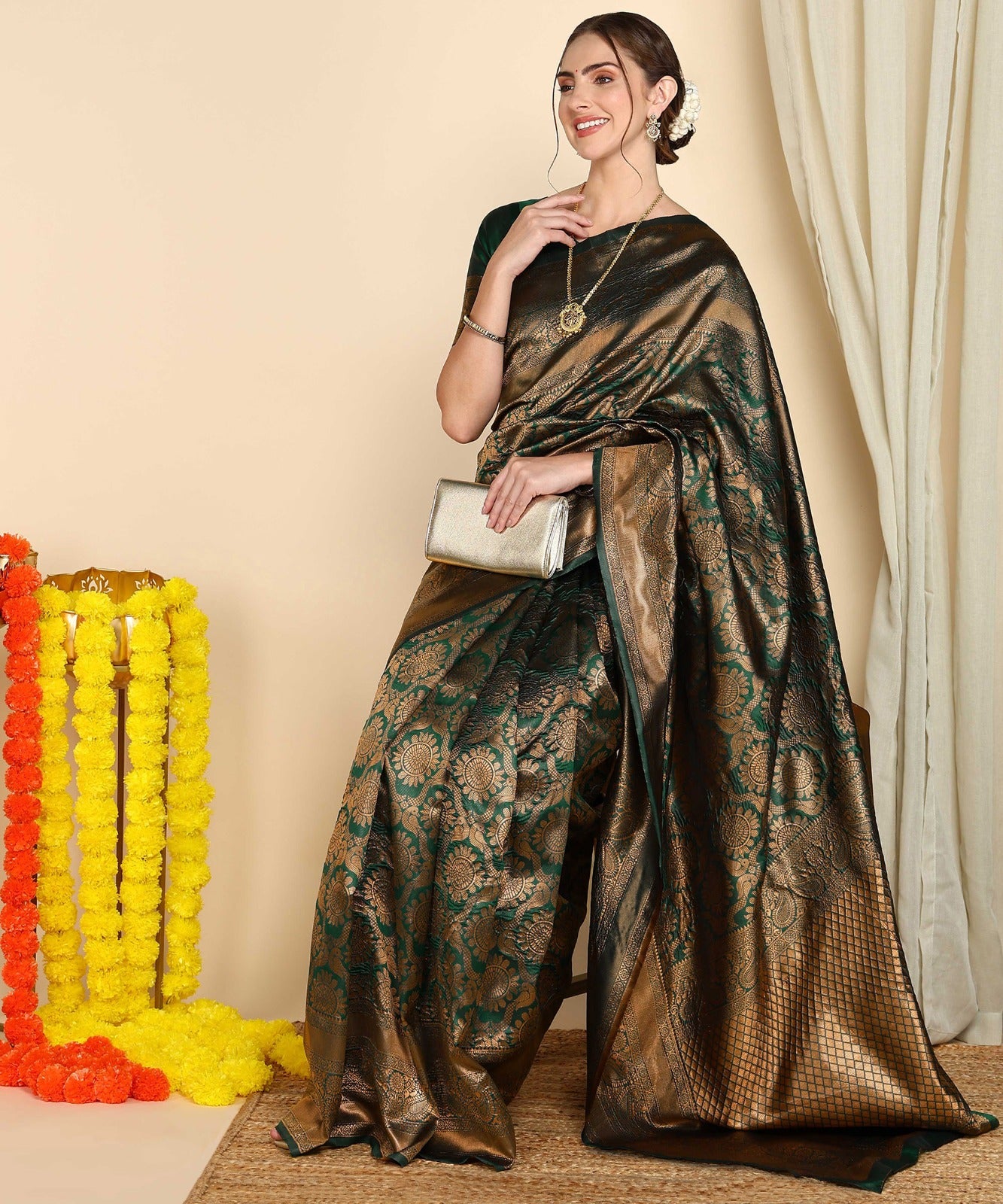 Banarasi Soft Silk Saree with Zari & Jacquard Weave