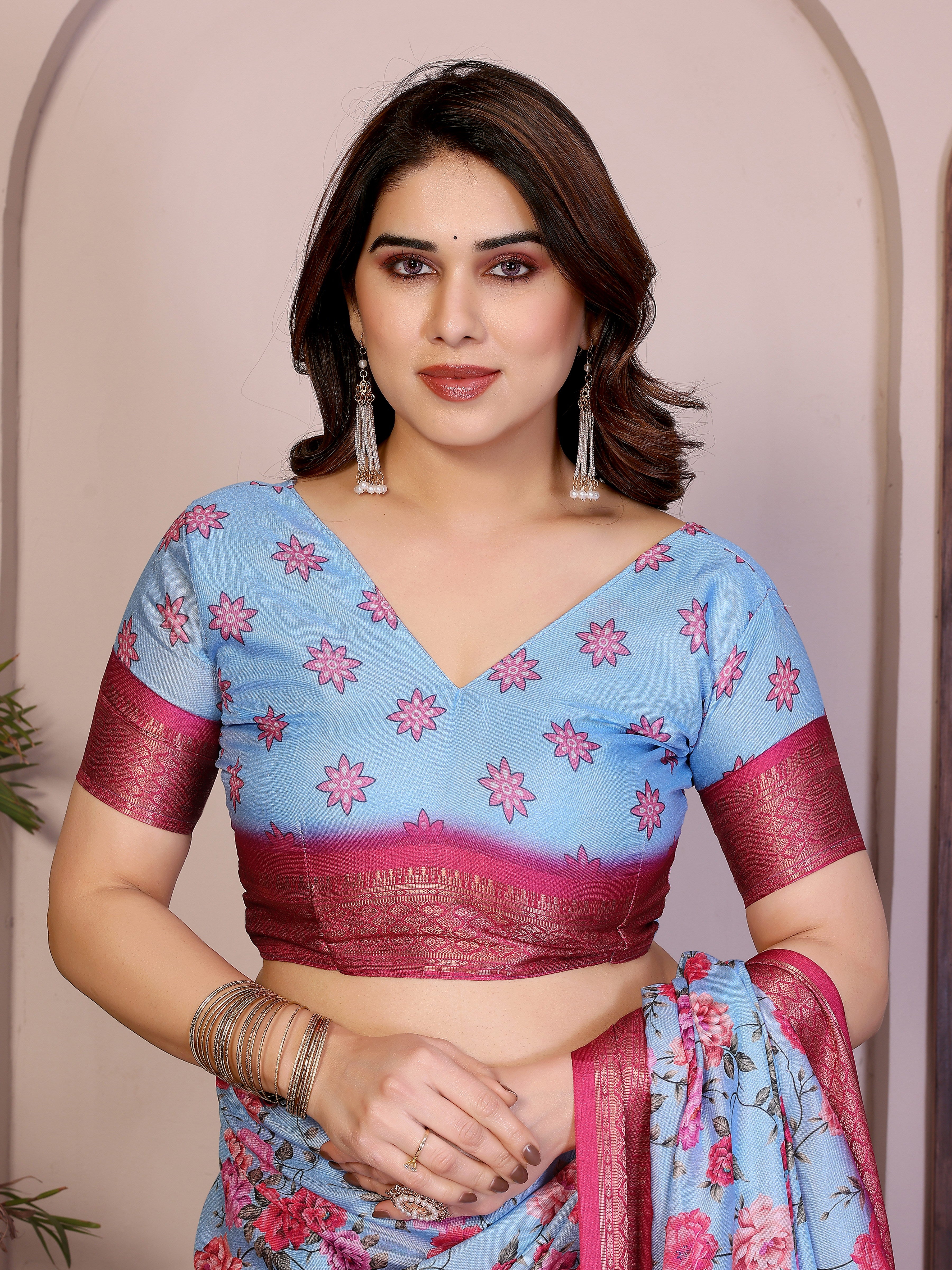 Heavy Rich Cotton Silk Digital Print Saree
