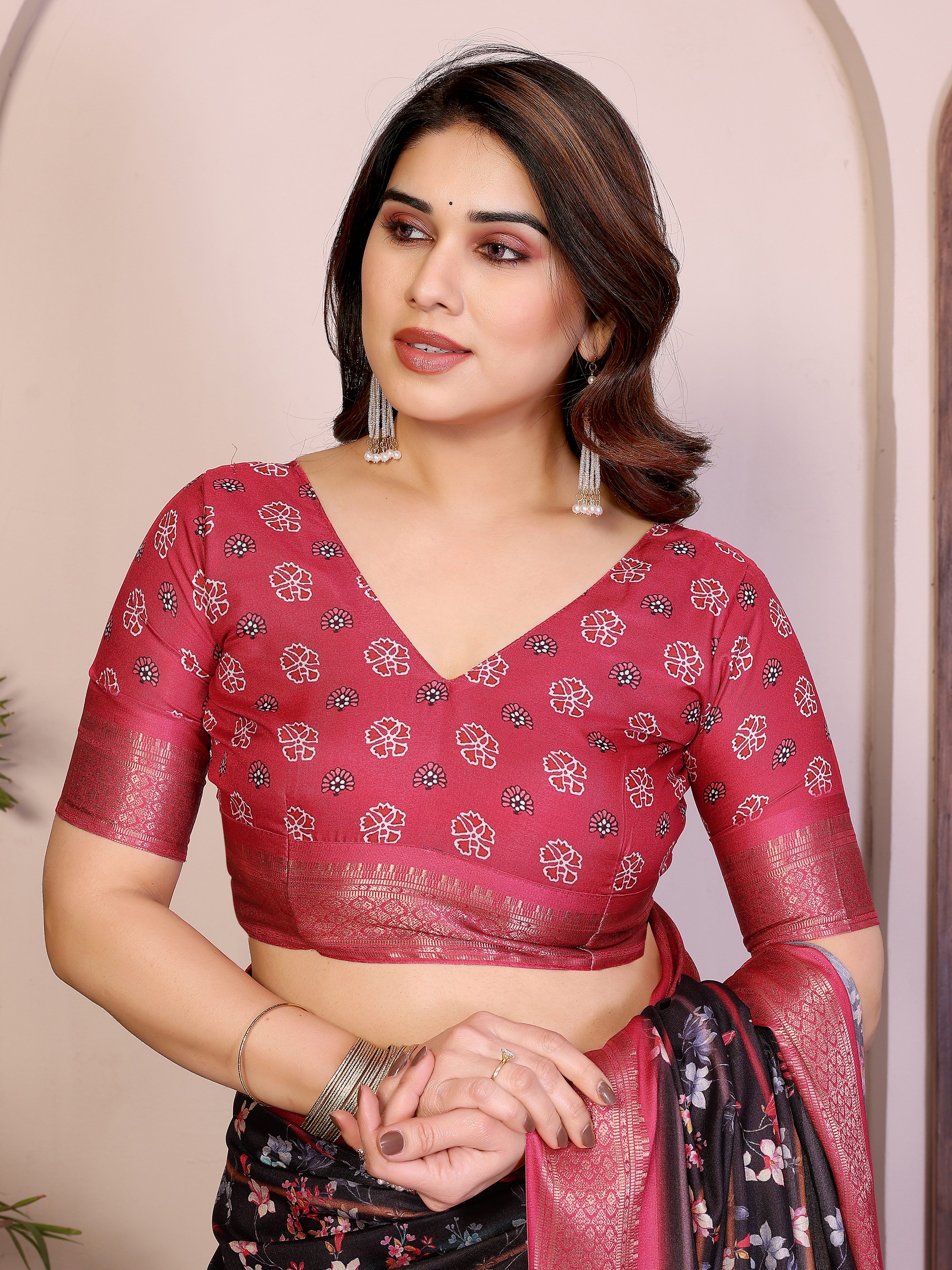 Heavy Rich Cotton Silk Digital Print Saree