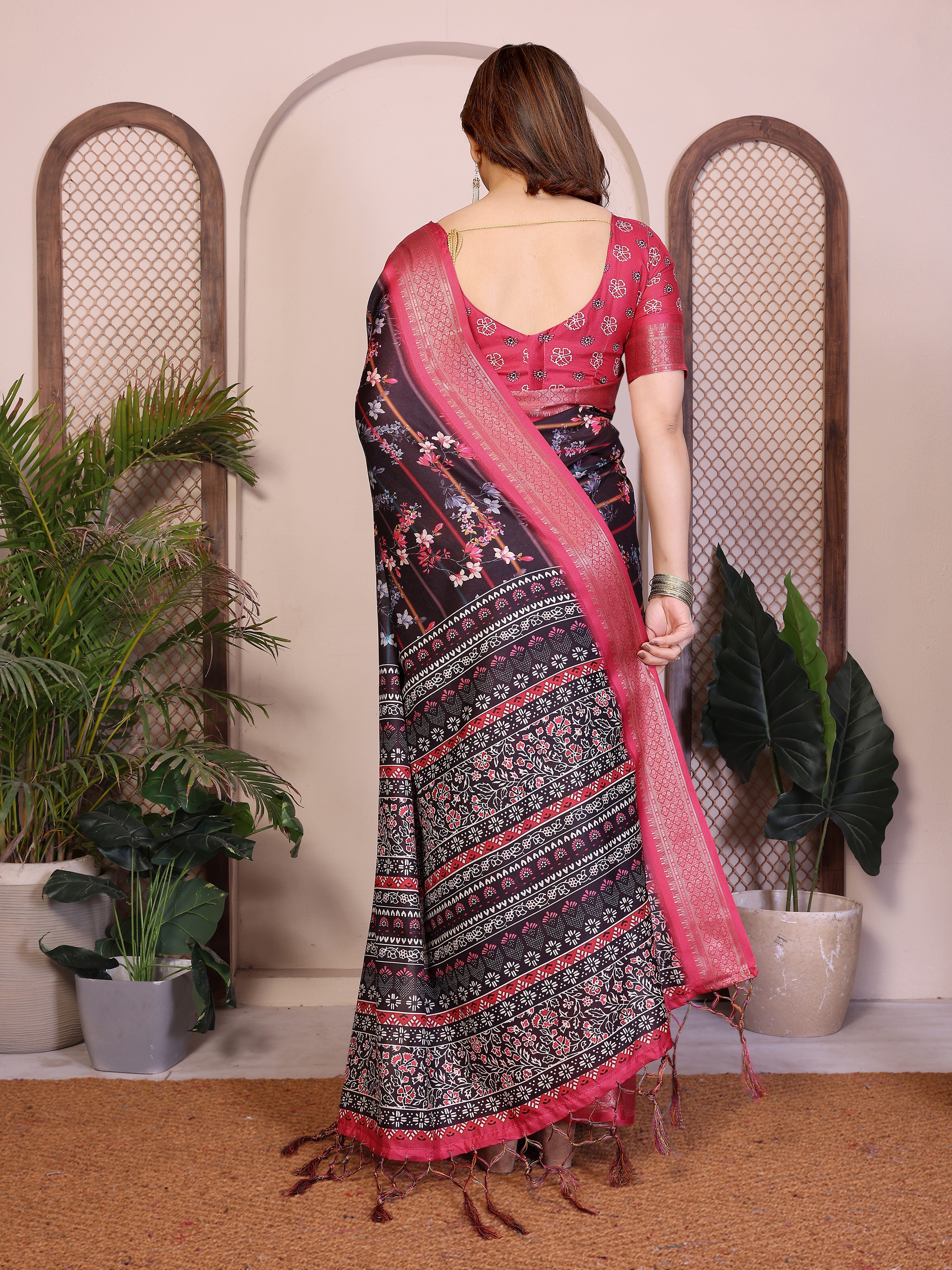 Heavy Rich Cotton Silk Digital Print Saree