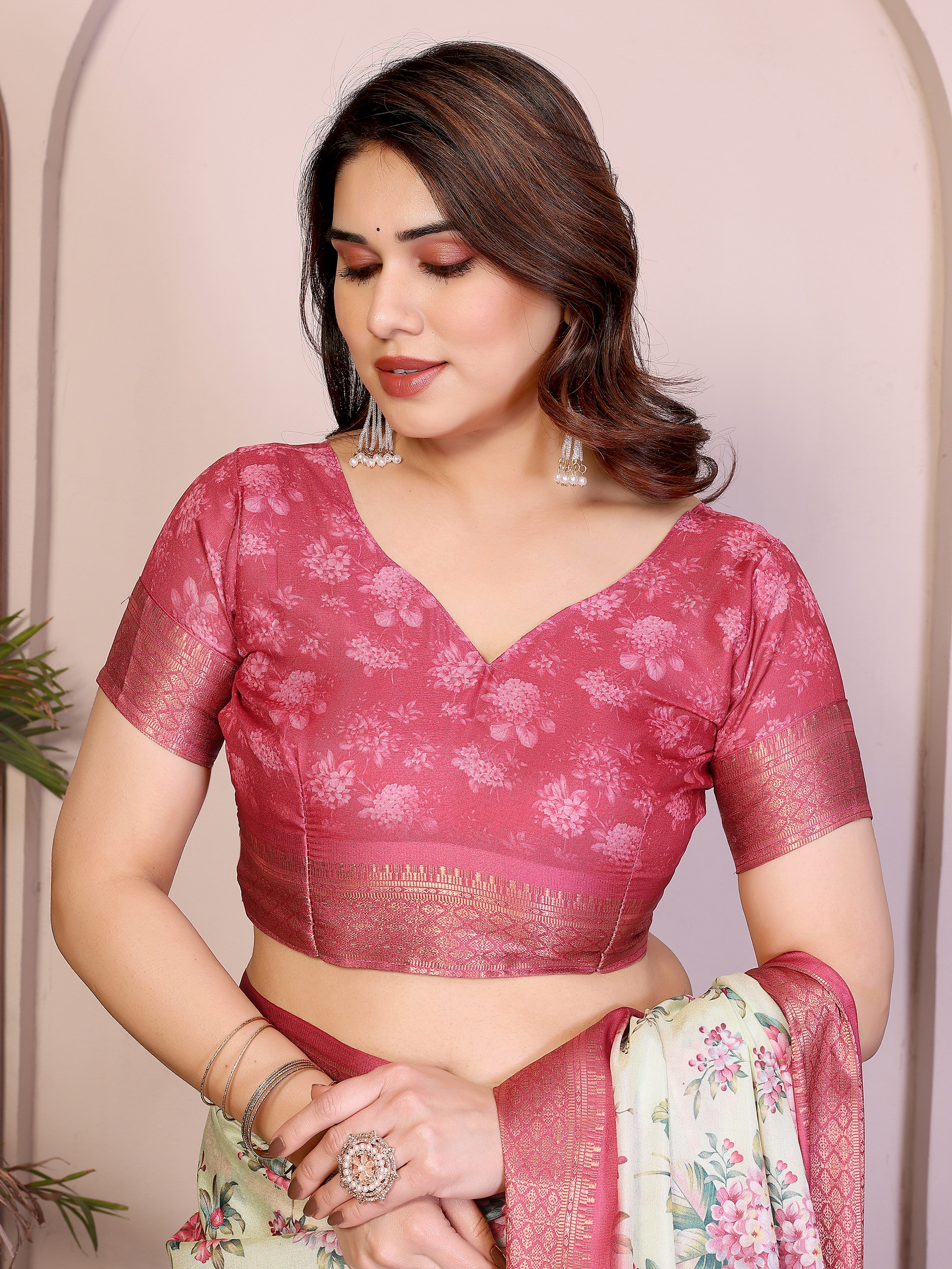 Heavy Rich Cotton Silk Digital Print Saree