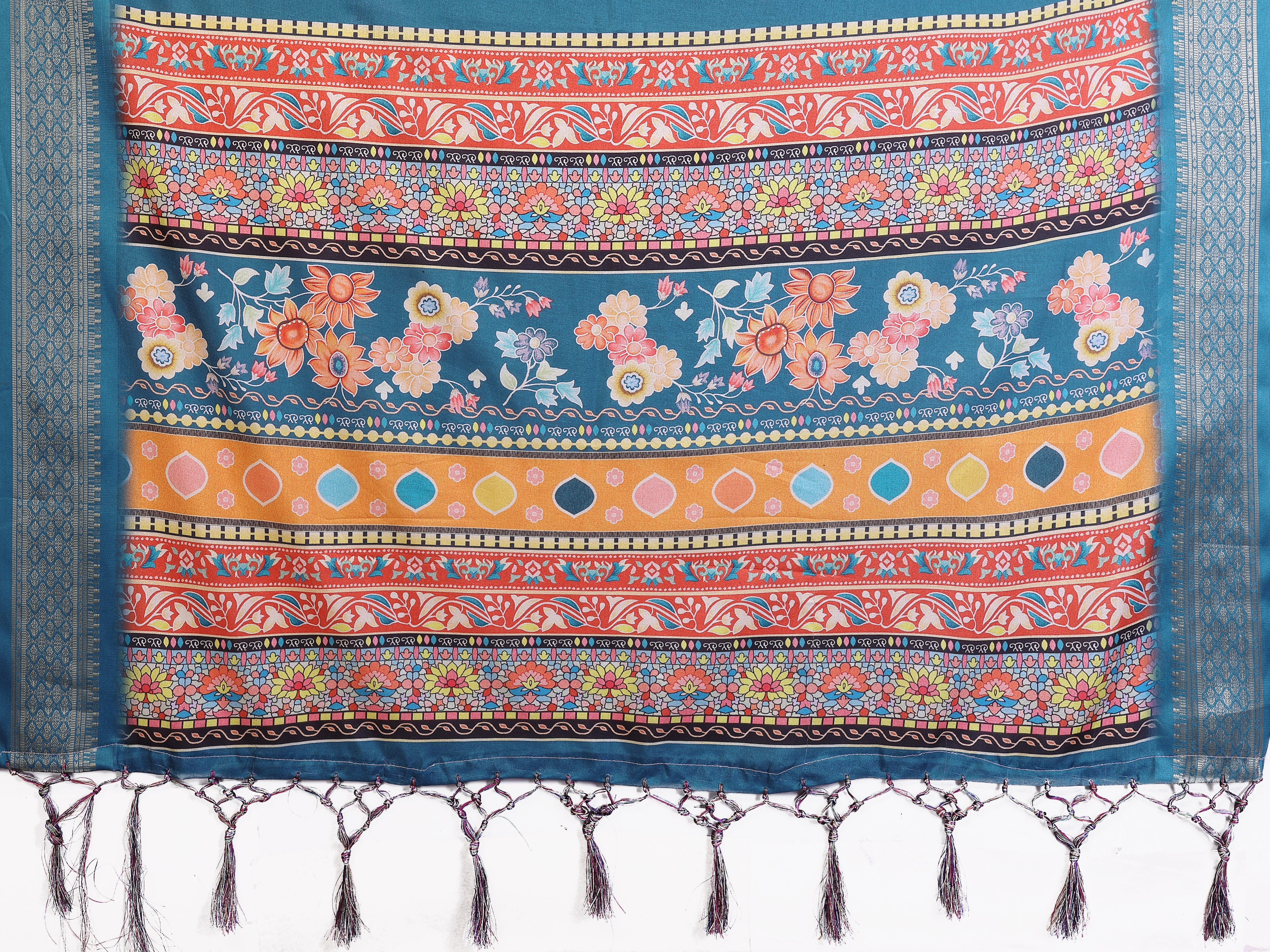 Heavy Rich Cotton Silk Digital Print Saree