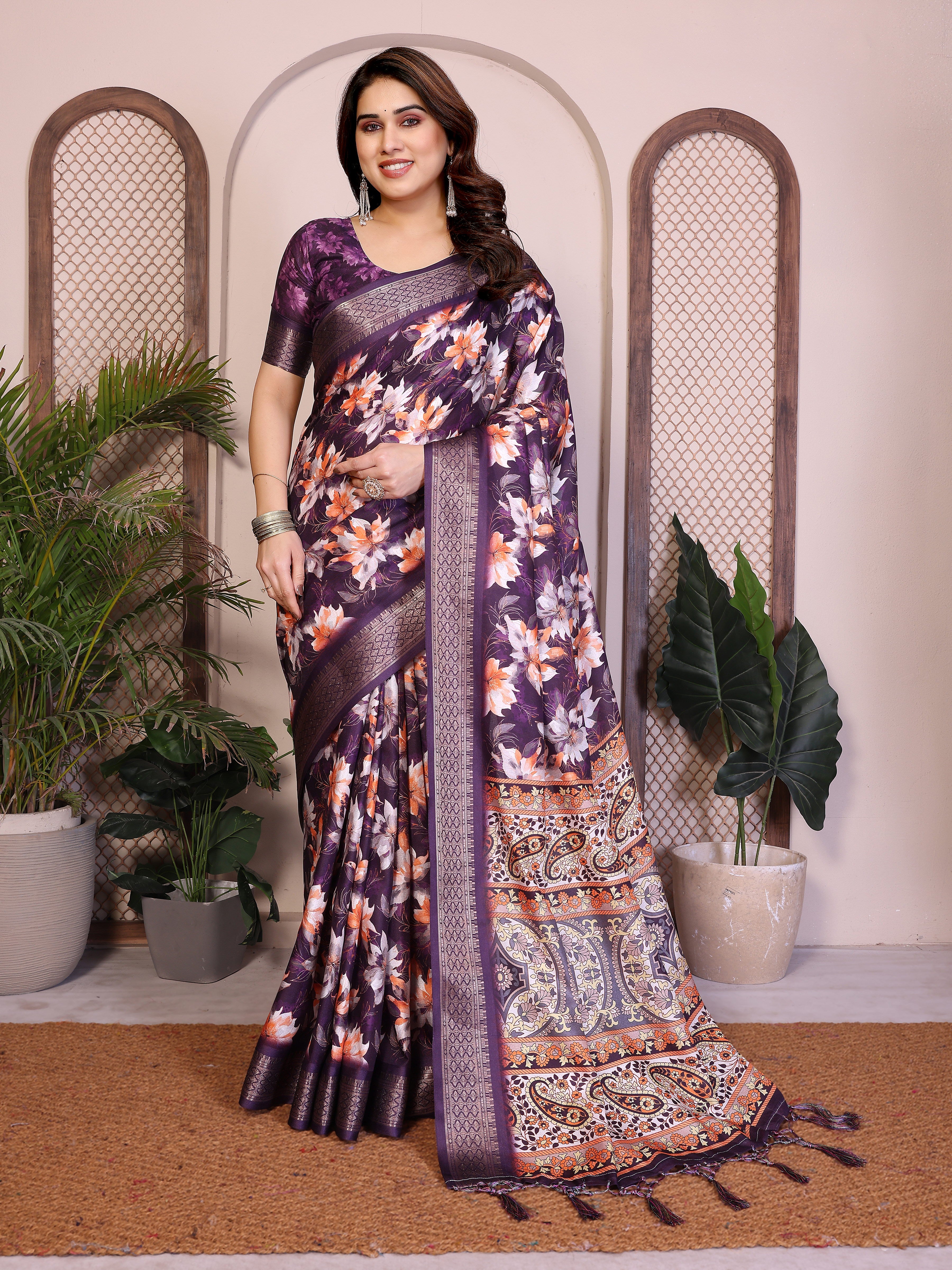 Heavy Rich Cotton Silk Saree