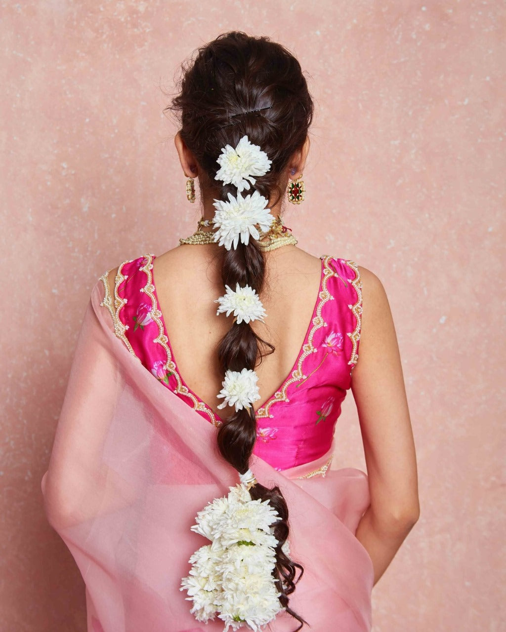 Multicolor Organza Silk Ready-to-Wear Saree with Handwork