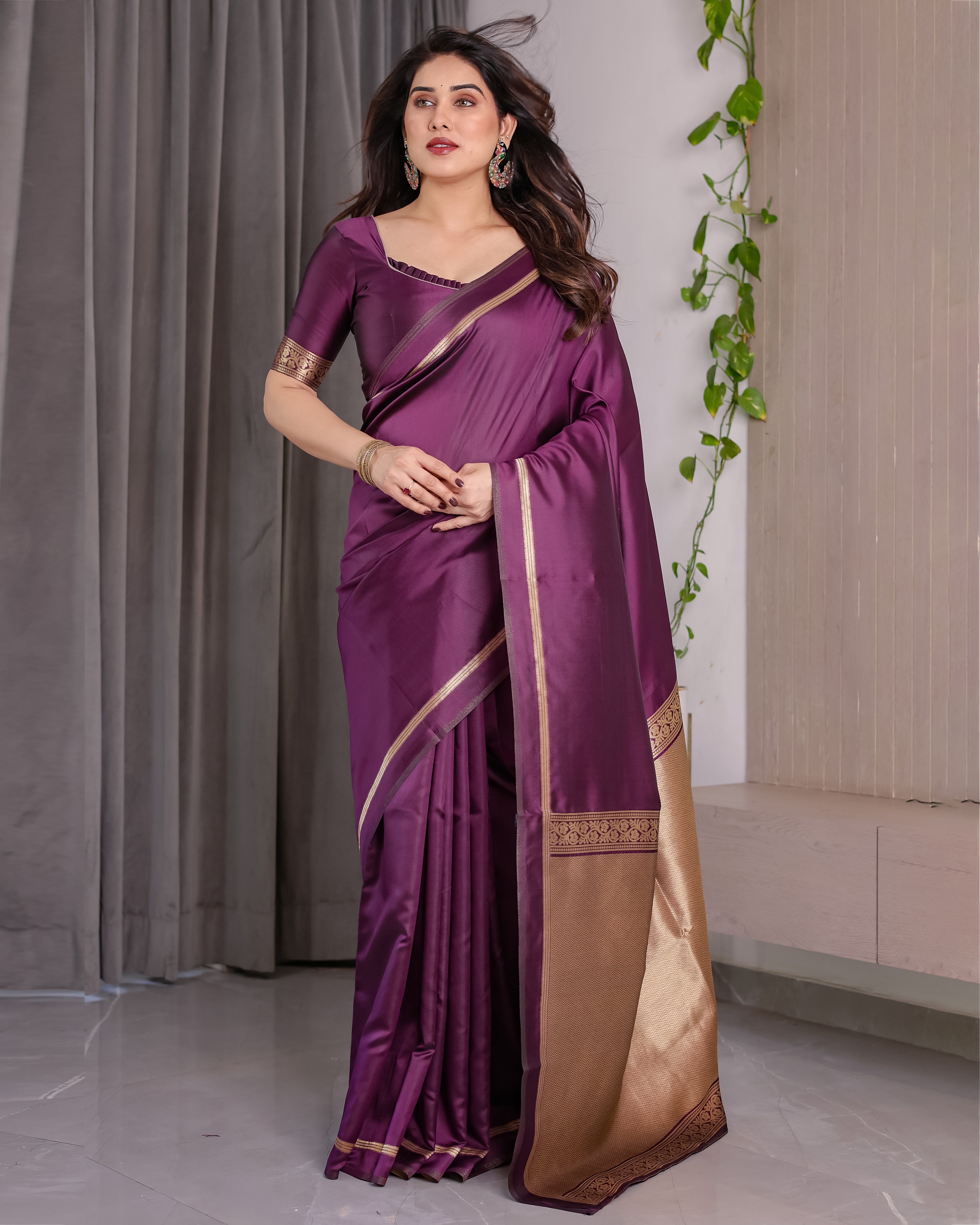 Soft Lichi Silk Zari Woven Festive Saree – Royal Colour Collection