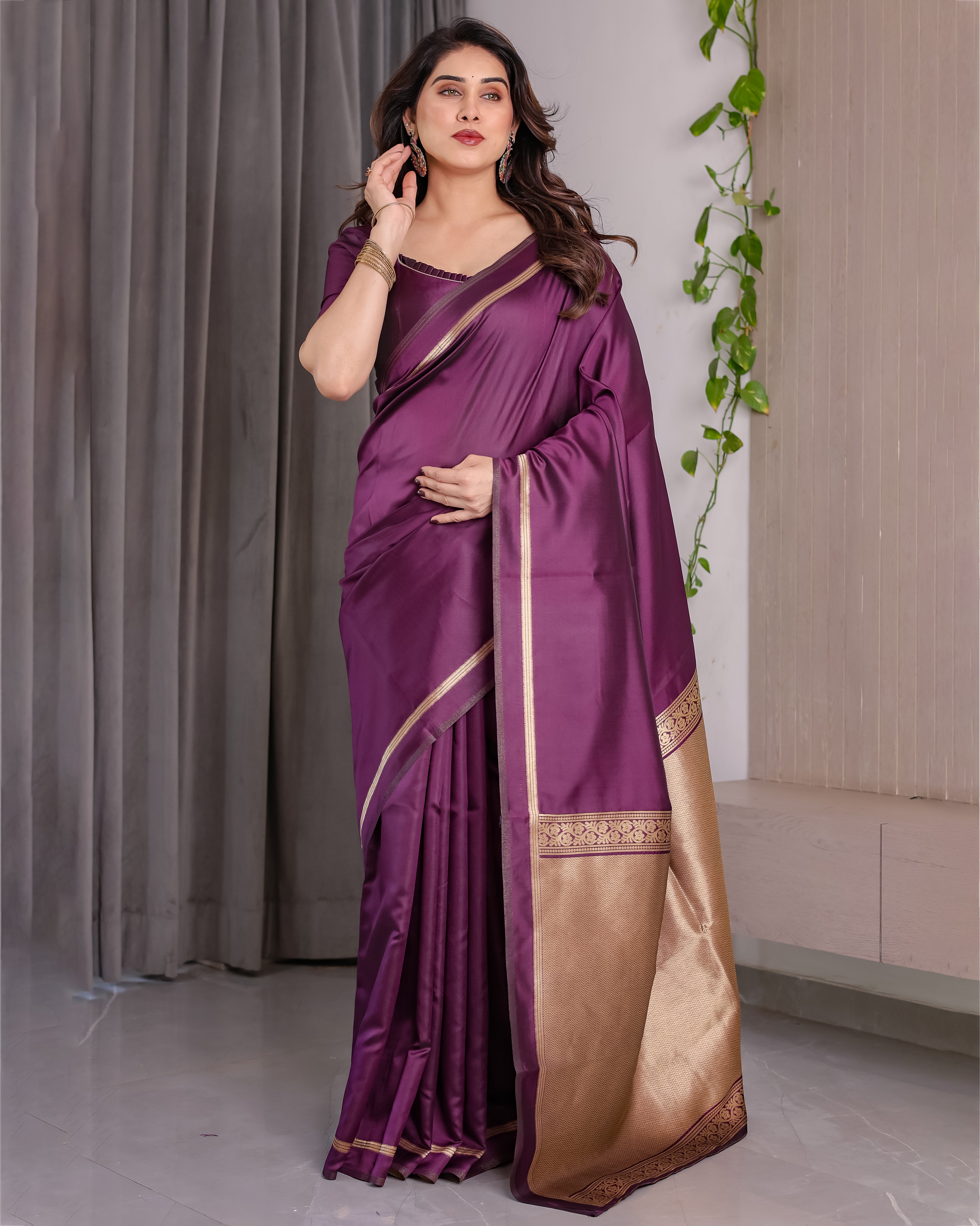 Soft Lichi Silk Zari Woven Festive Saree – Royal Colour Collection