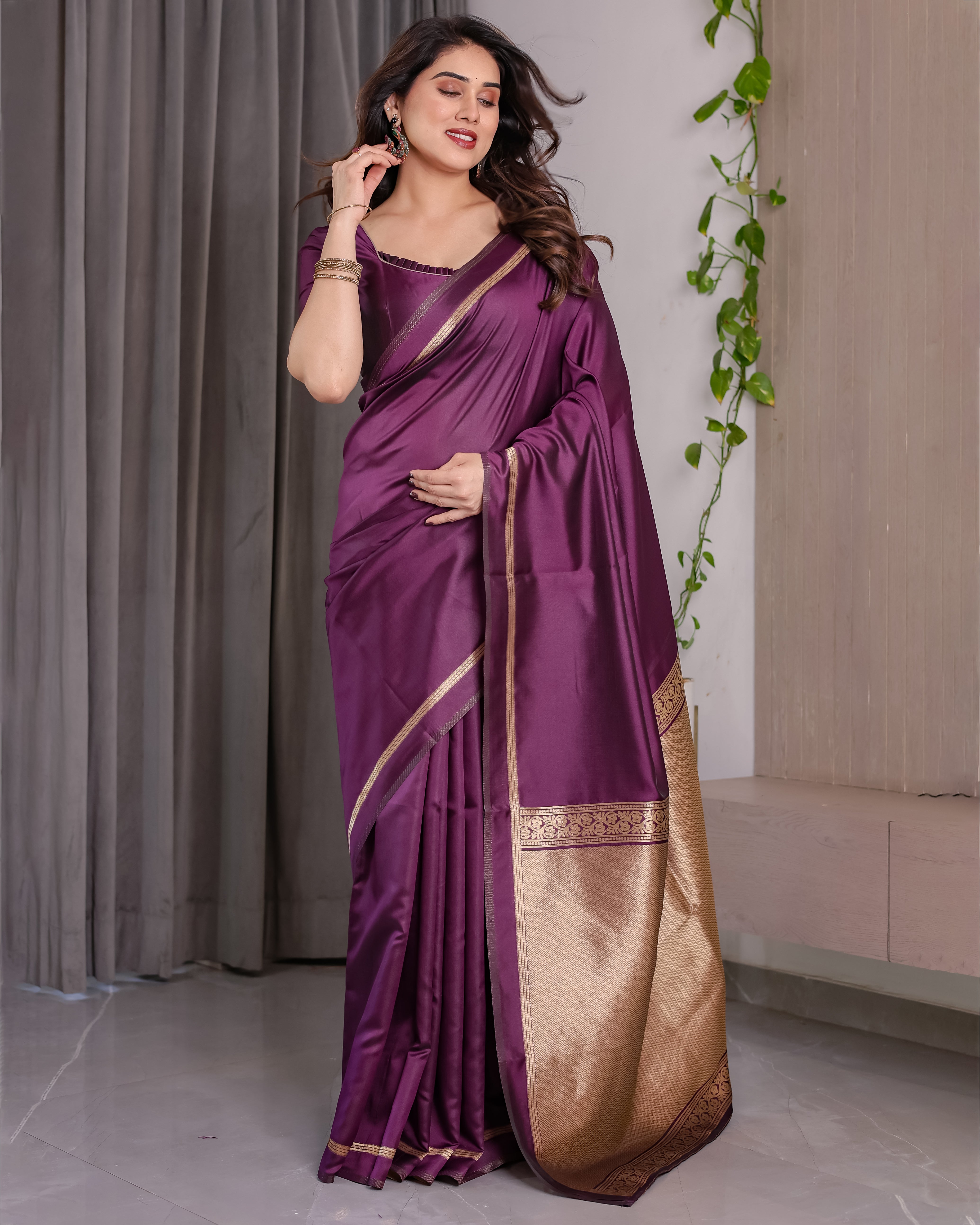 Soft Lichi Silk Zari Woven Festive Saree – Royal Colour Collection