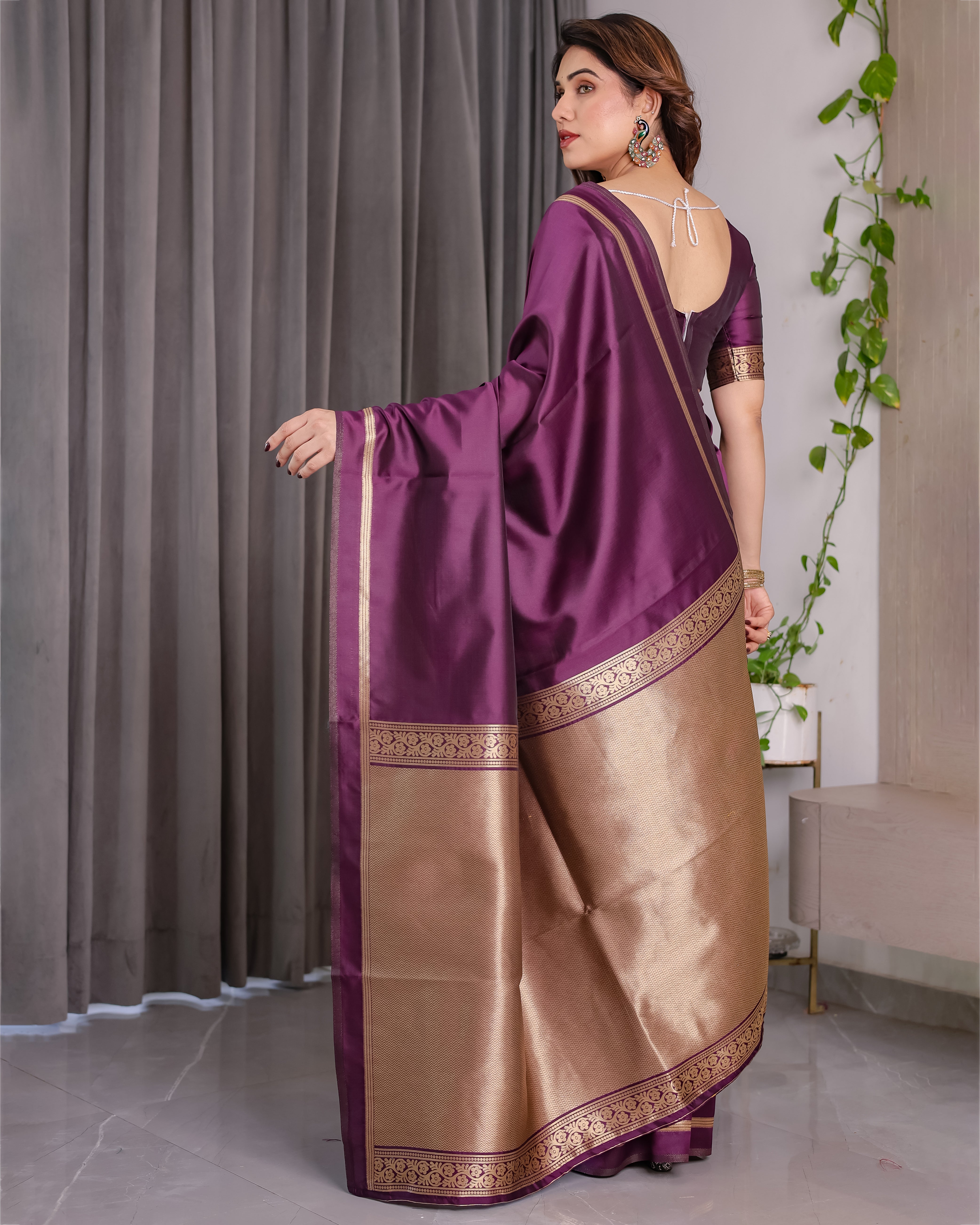 Soft Lichi Silk Zari Woven Festive Saree – Royal Colour Collection