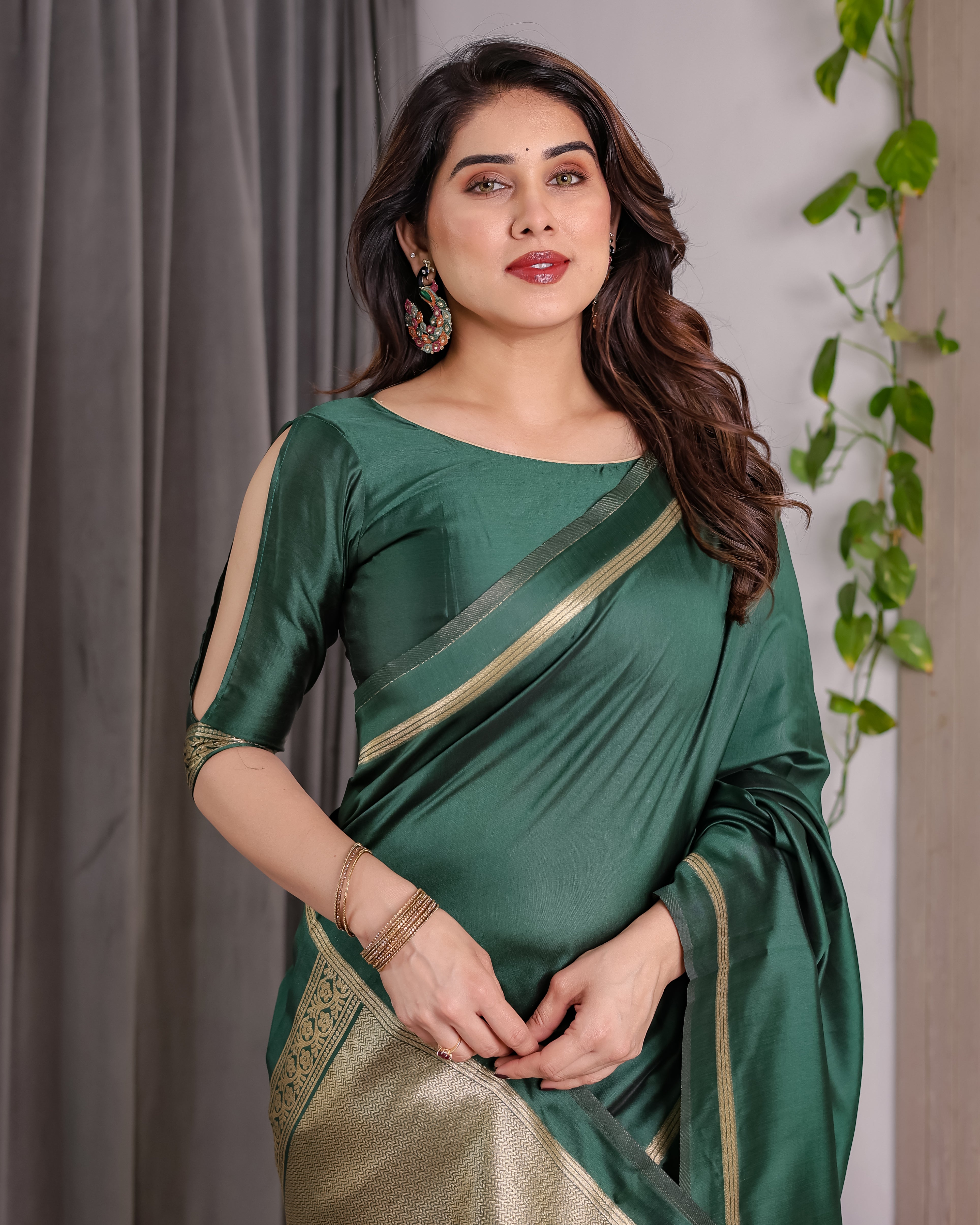 Soft Lichi Silk Zari Woven Festive Saree