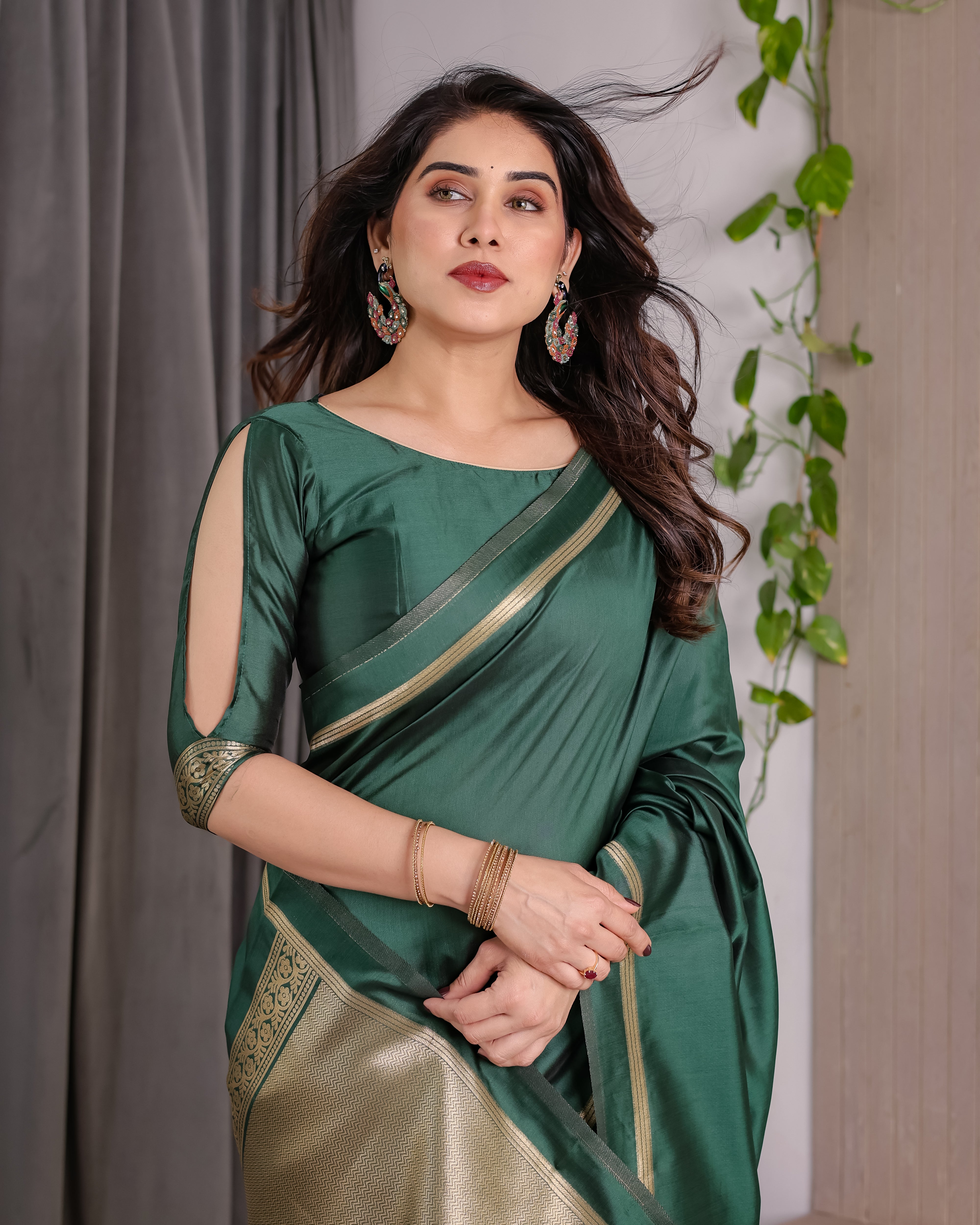 Soft Lichi Silk Zari Woven Festive Saree