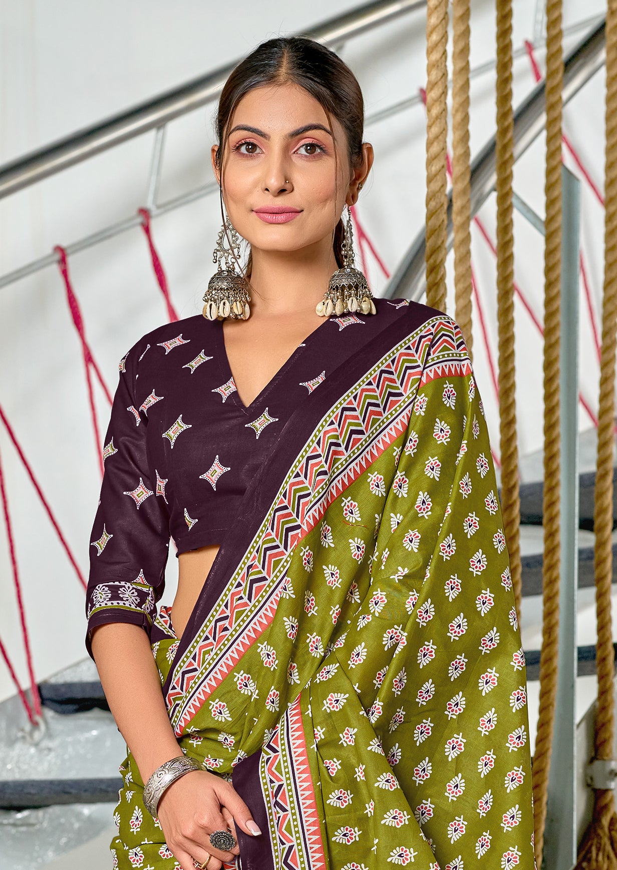 New Demanding Bagru Print Cotton Sarees Lunching