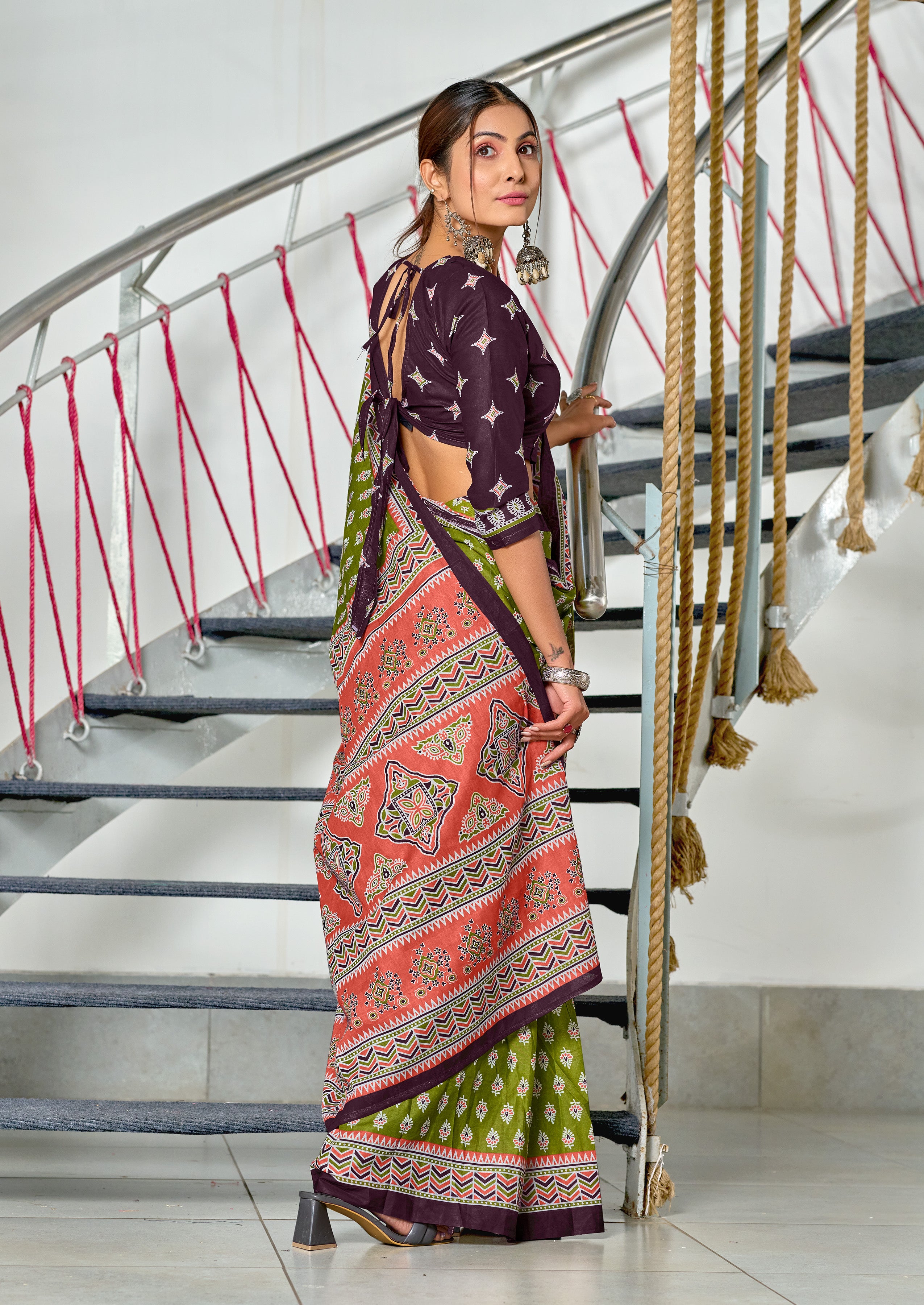 New Demanding Bagru Print Cotton Sarees Lunching