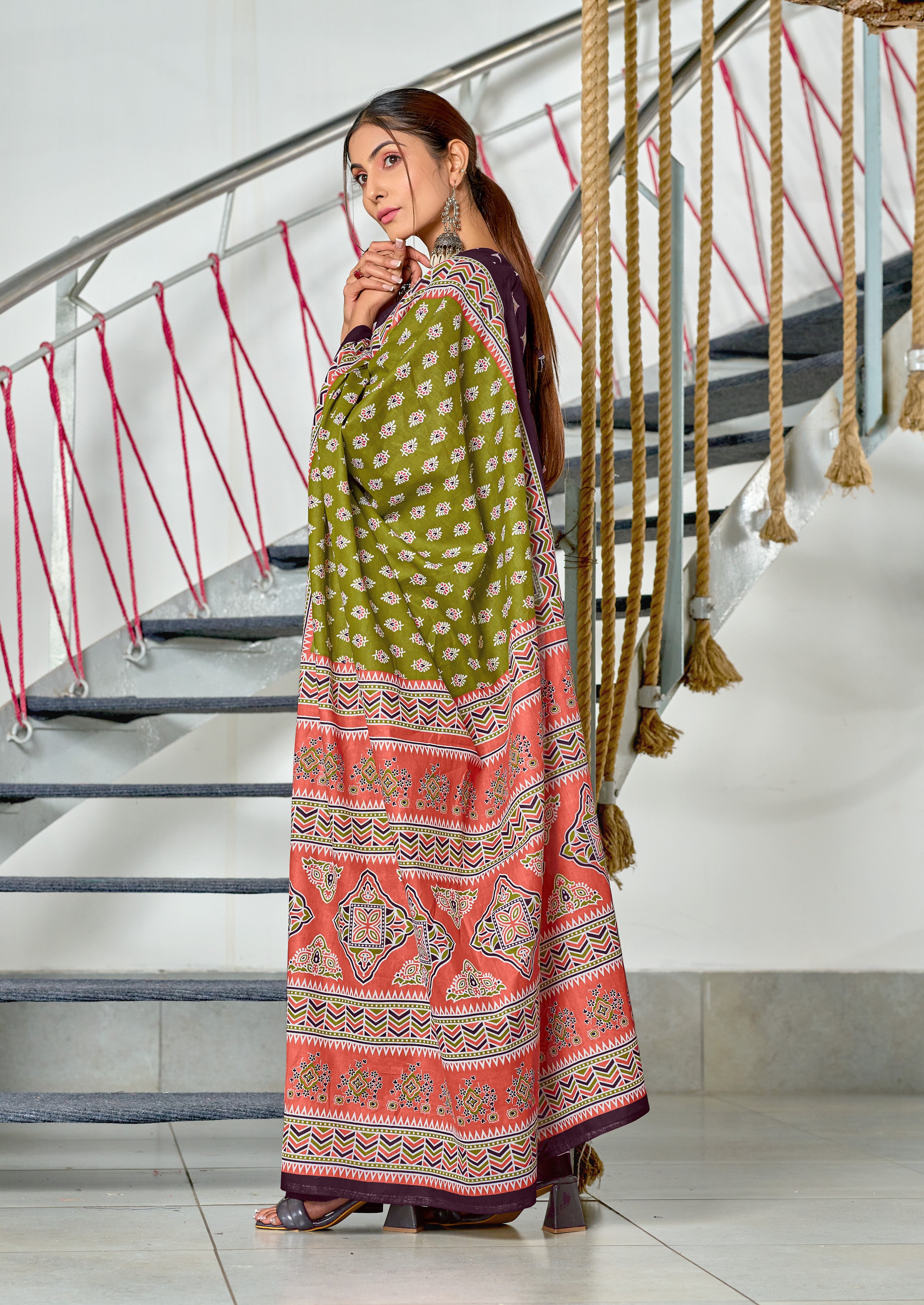 New Demanding Bagru Print Cotton Sarees Lunching
