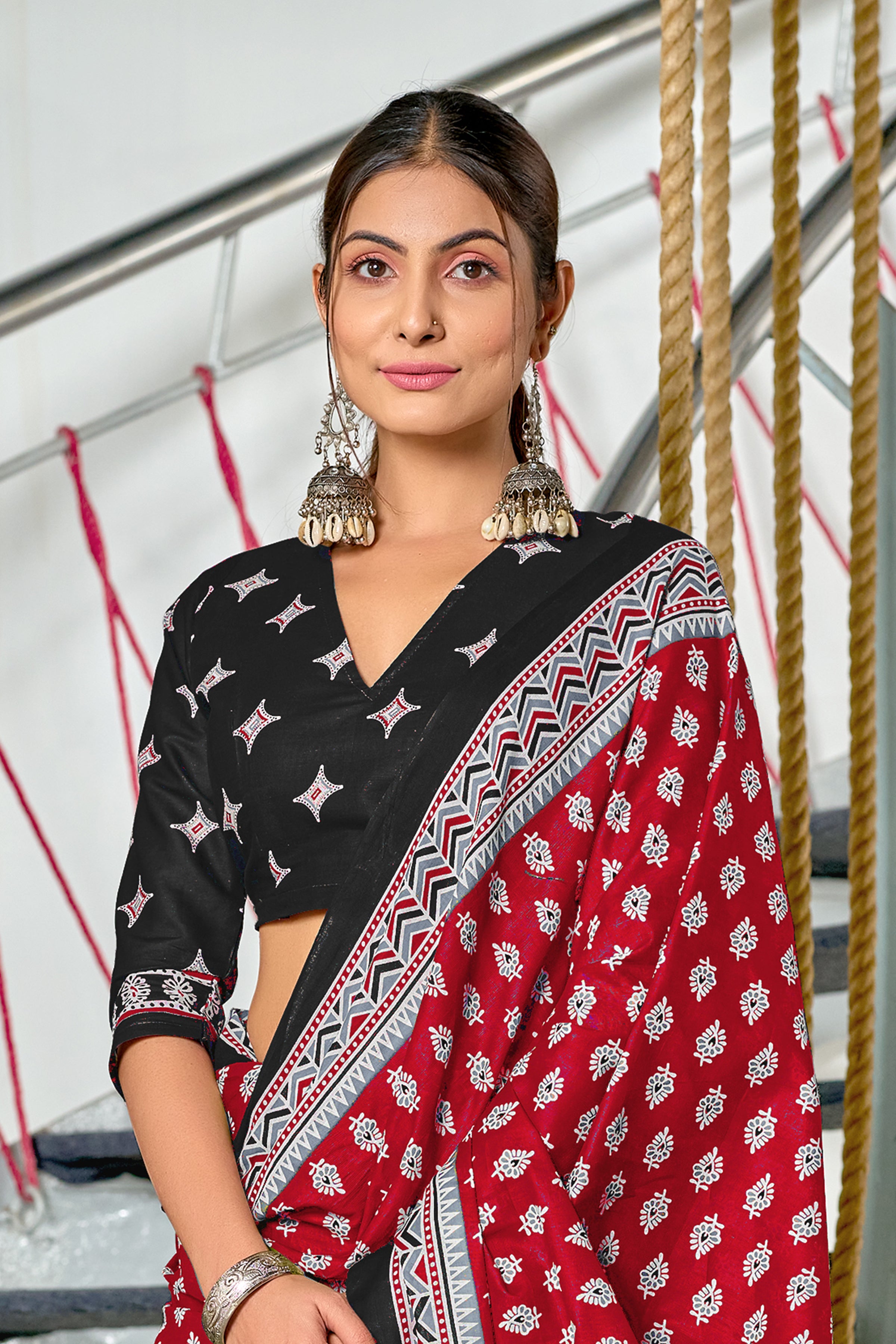 New Demanding Bagru Print Cotton Sarees Lunching