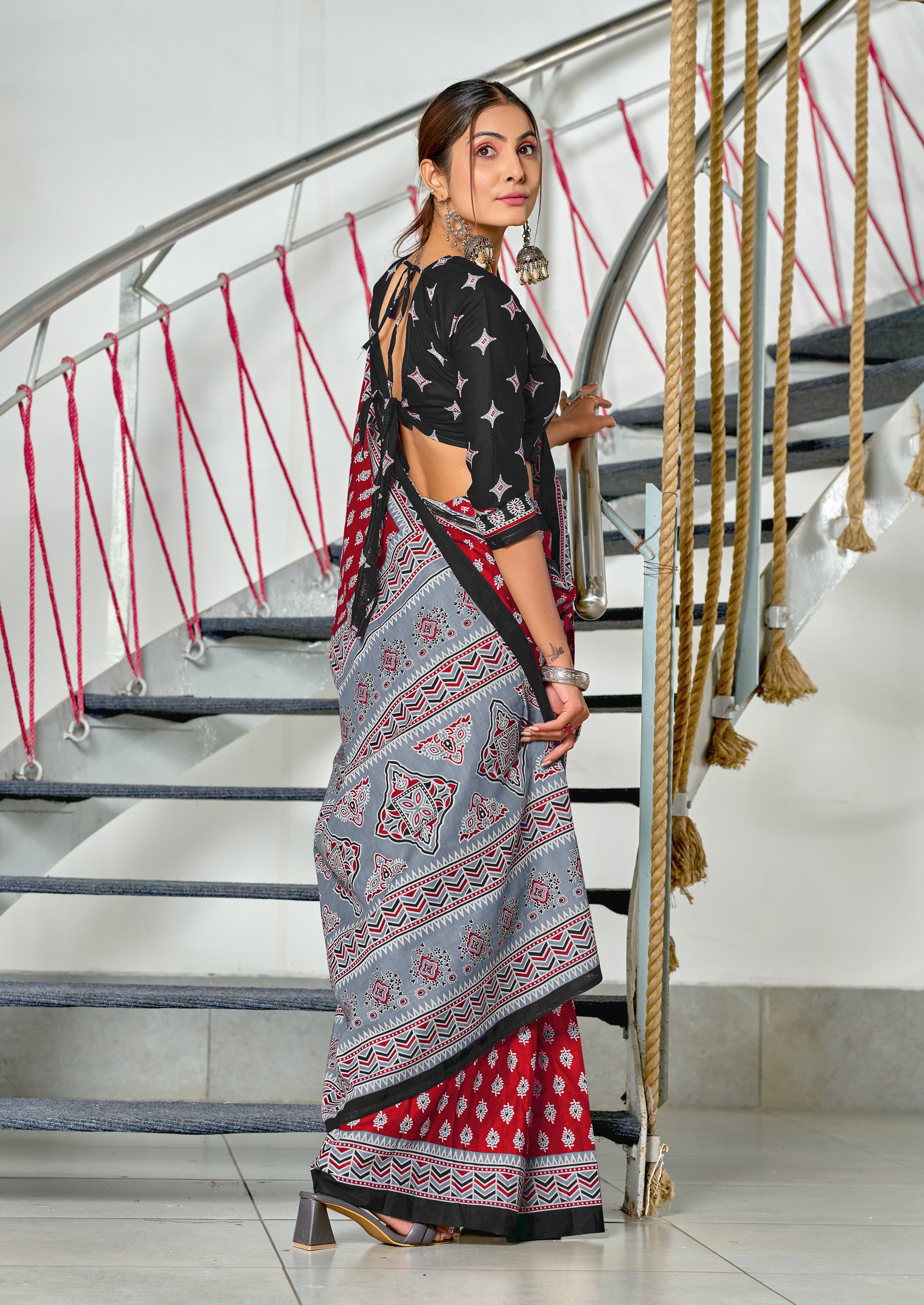 New Demanding Bagru Print Cotton Sarees Lunching