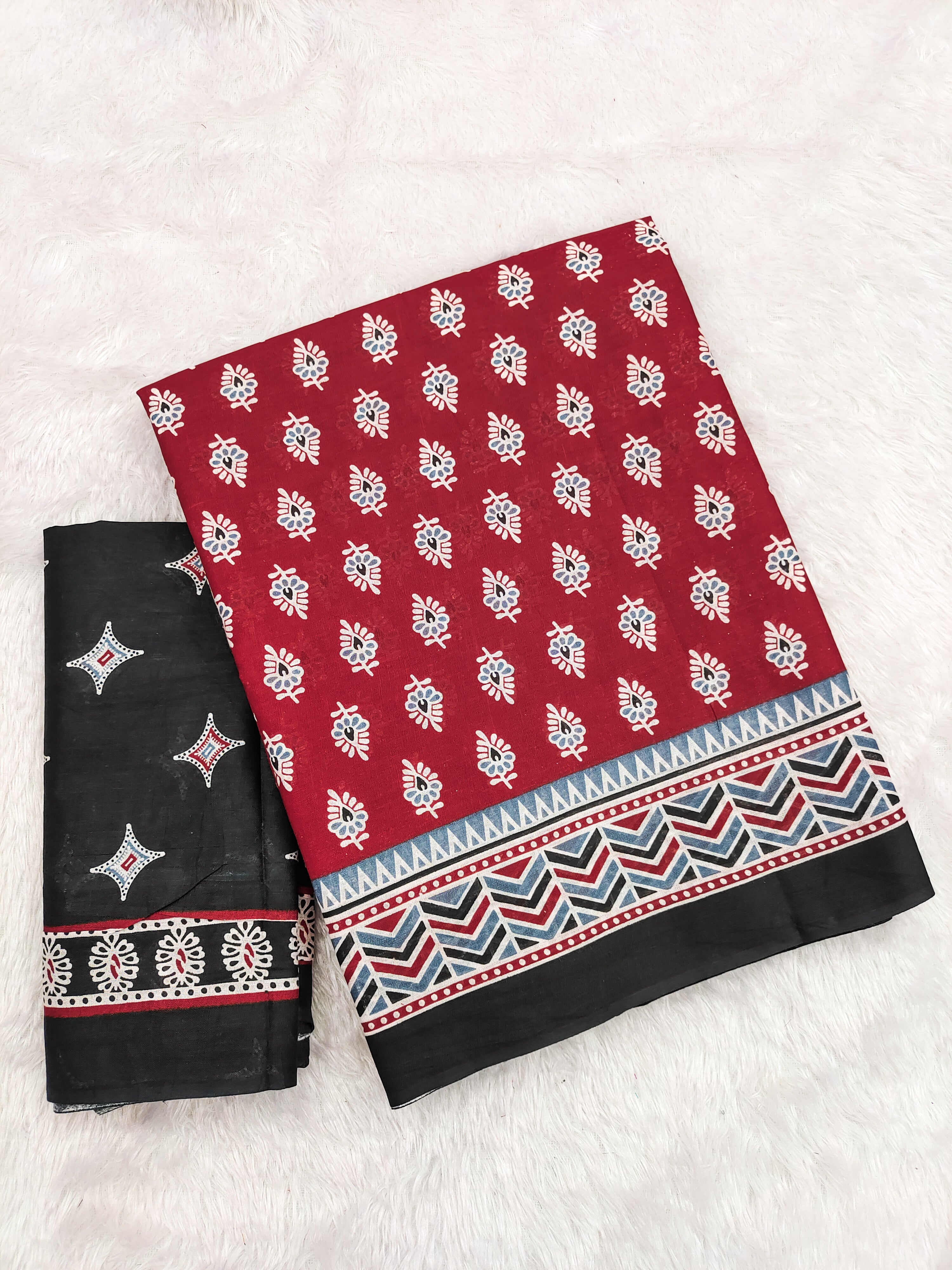 New Demanding Bagru Print Cotton Sarees Lunching