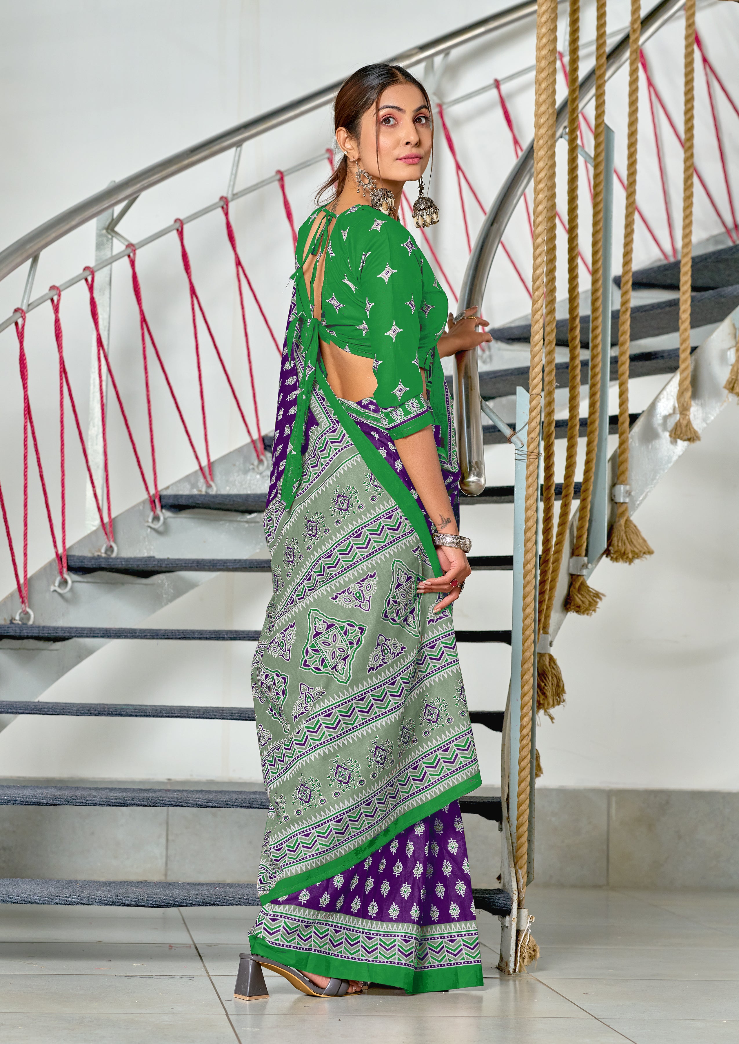 New Demanding Bagru Print Cotton Sarees Lunching