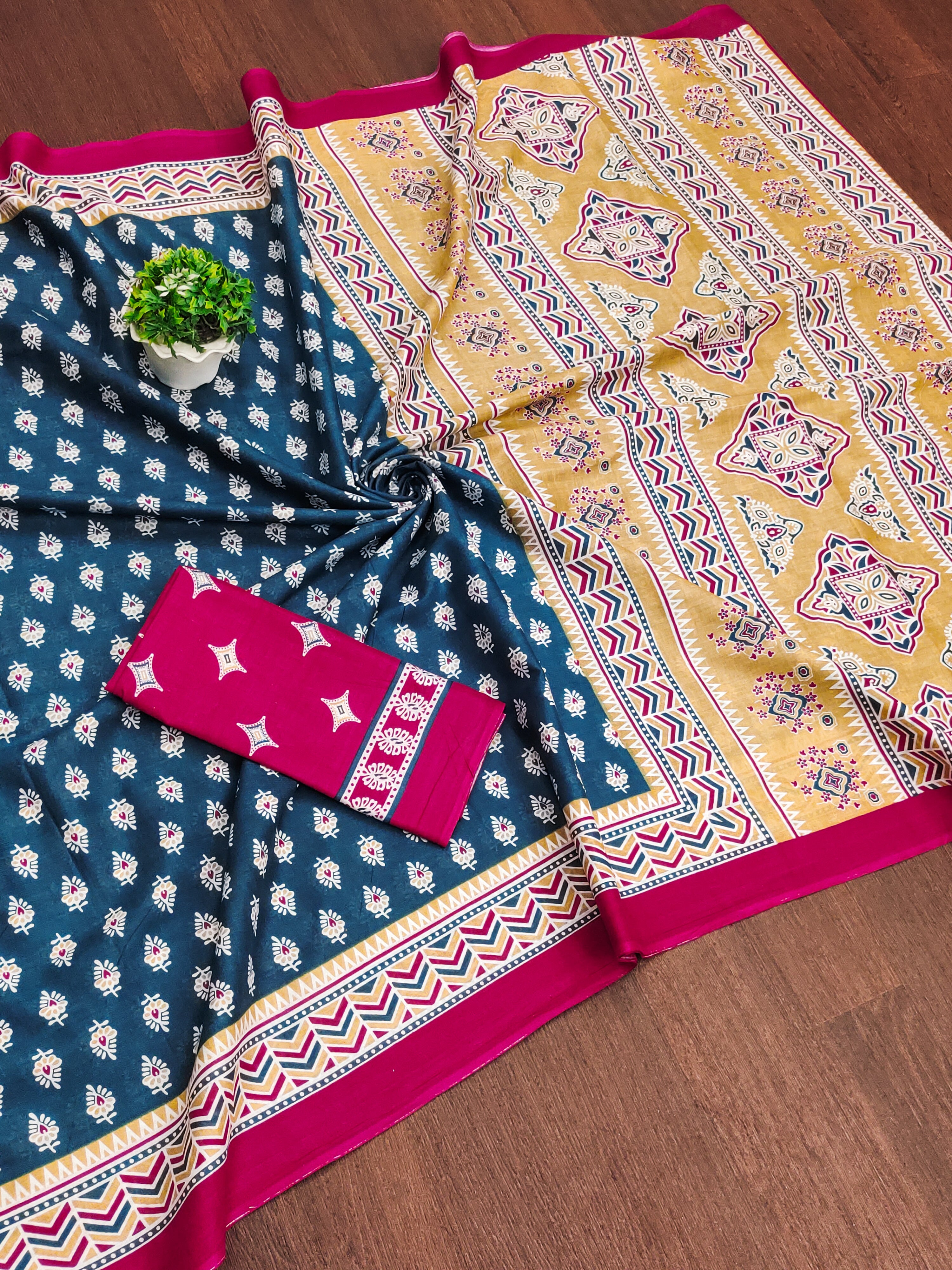 New Demanding Bagru Print Cotton Sarees Lunching