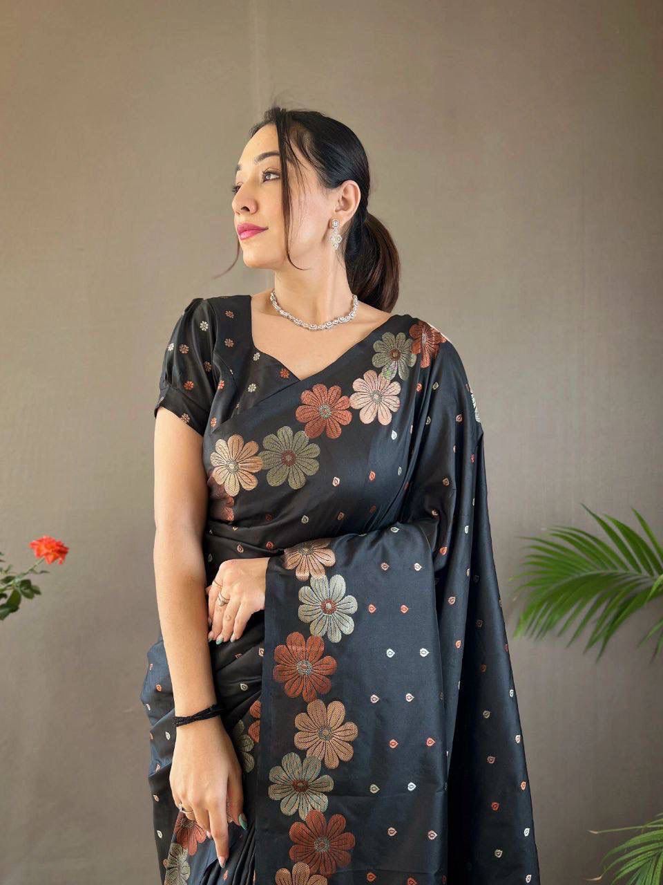 Soft Lichi Silk Saree