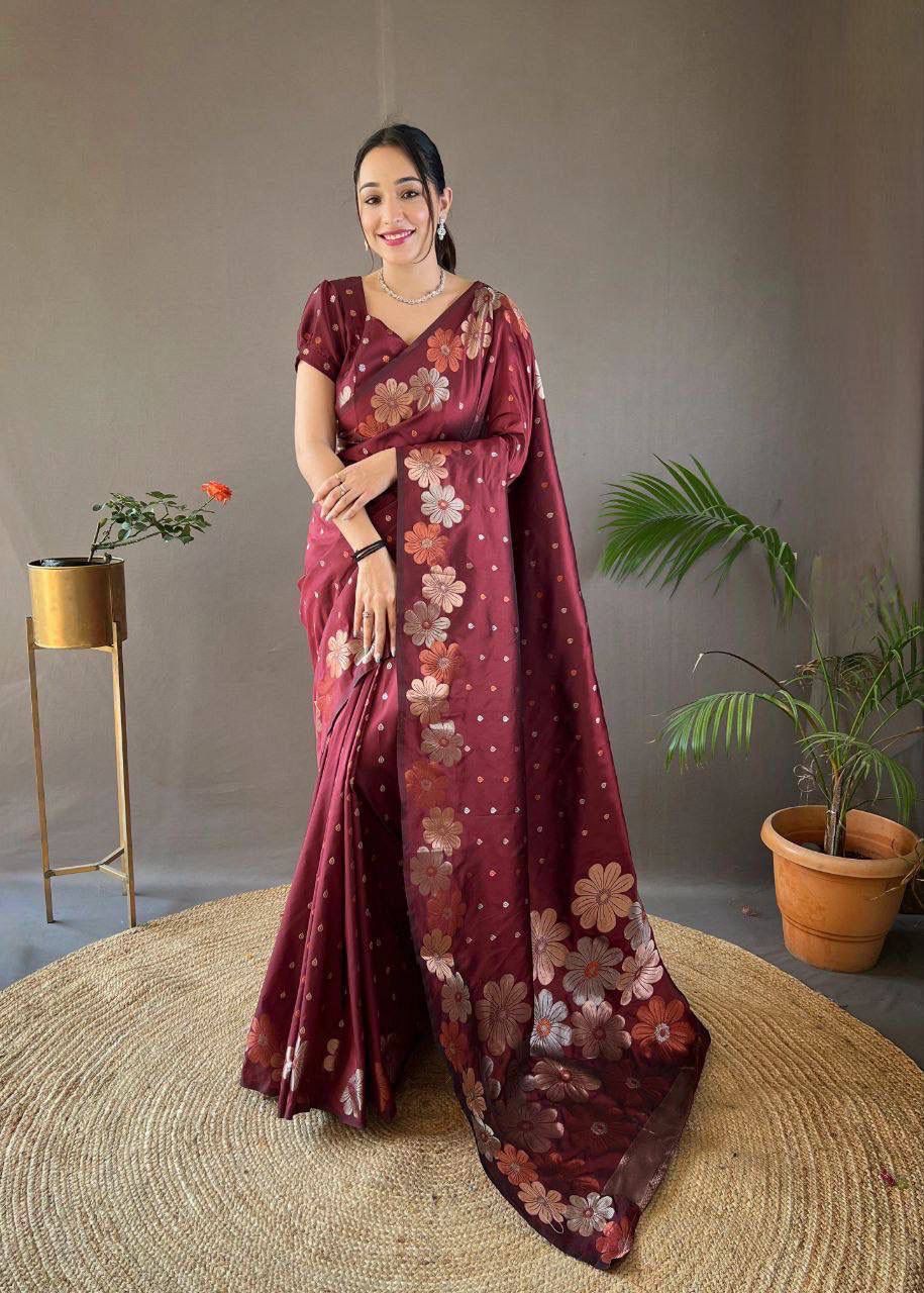 Soft Lichi Silk Saree