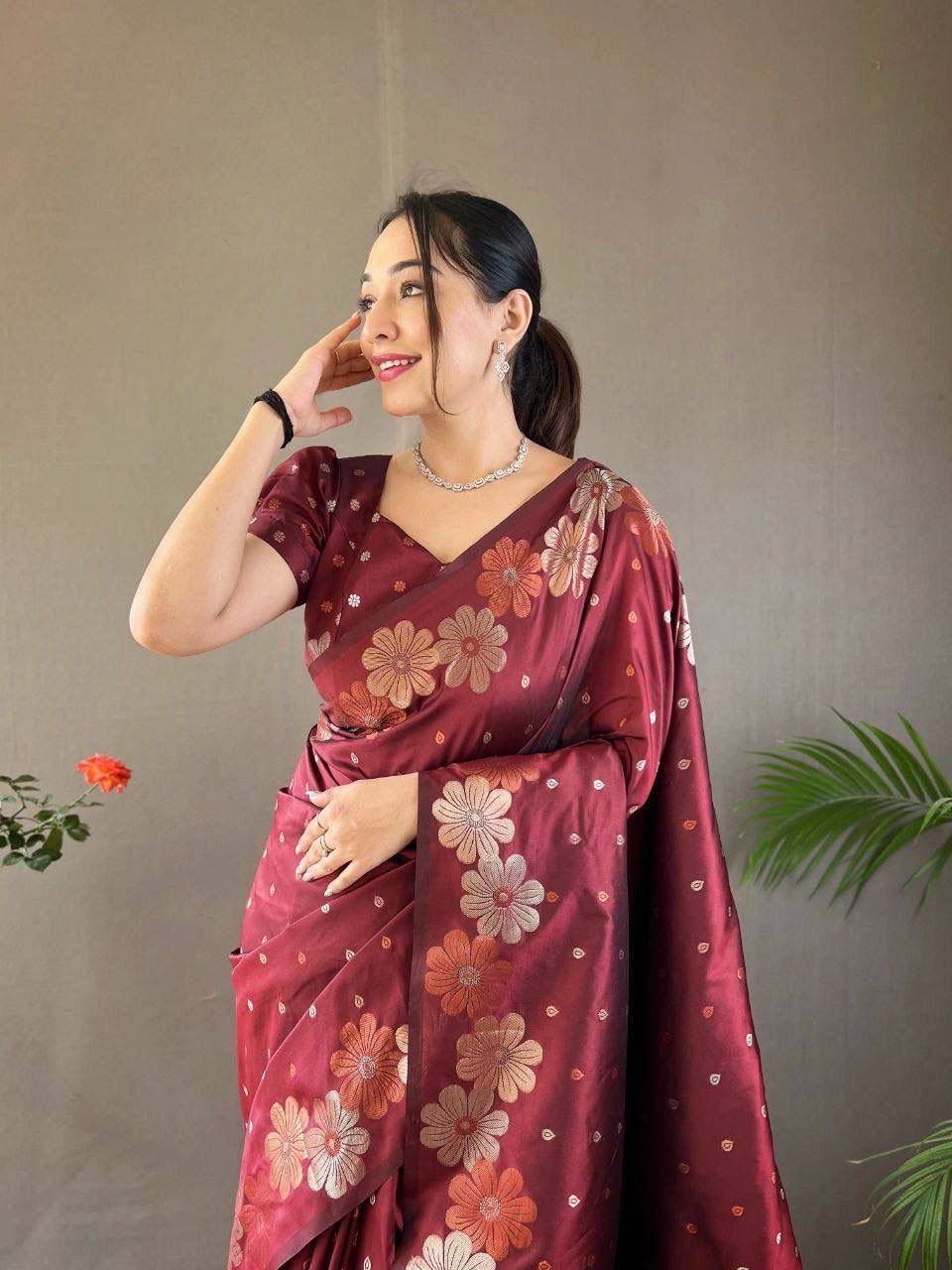 Soft Lichi Silk Saree